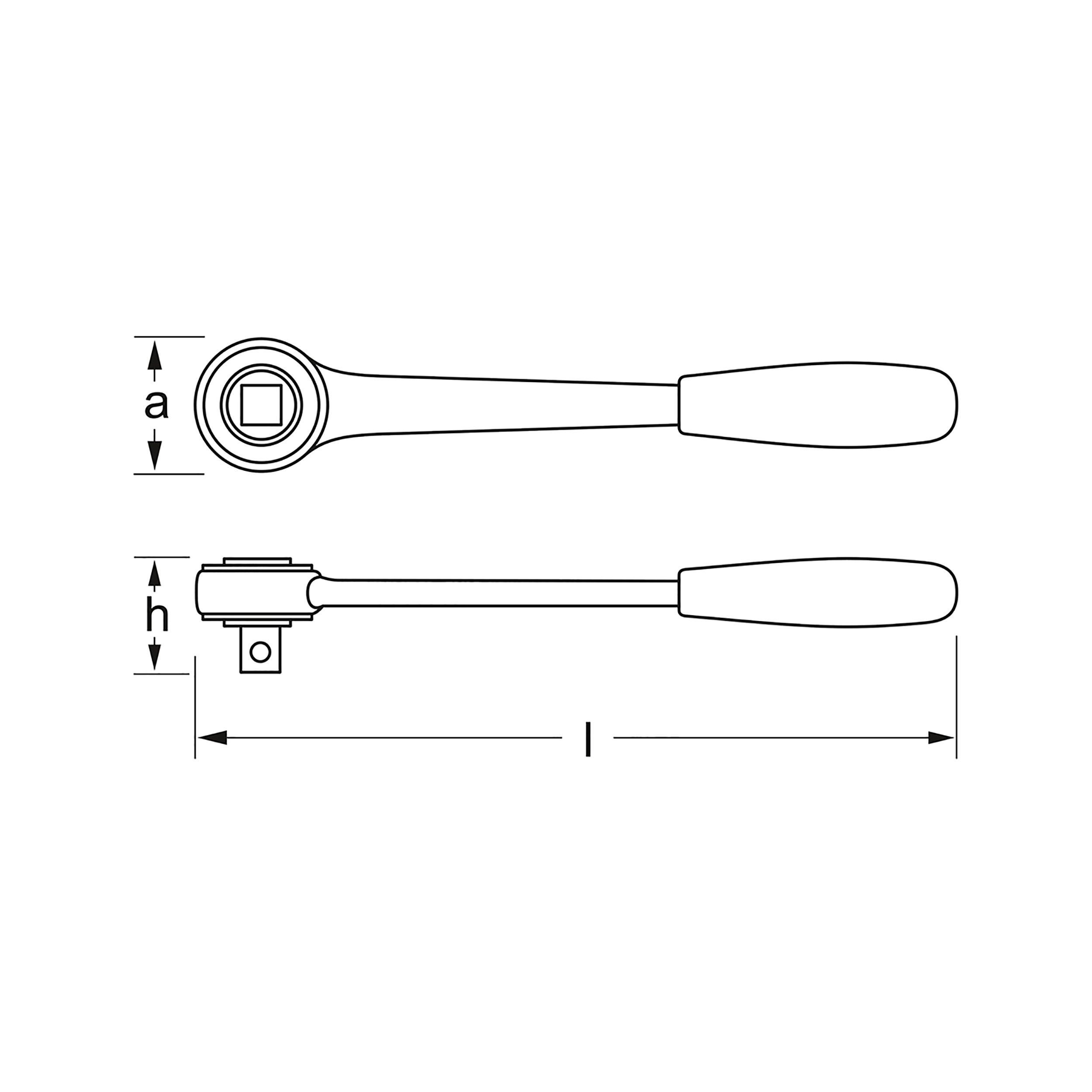 Durchsteckknarre, 12,5 mm (1/2"), MATADOR Art.-Code: 40620001