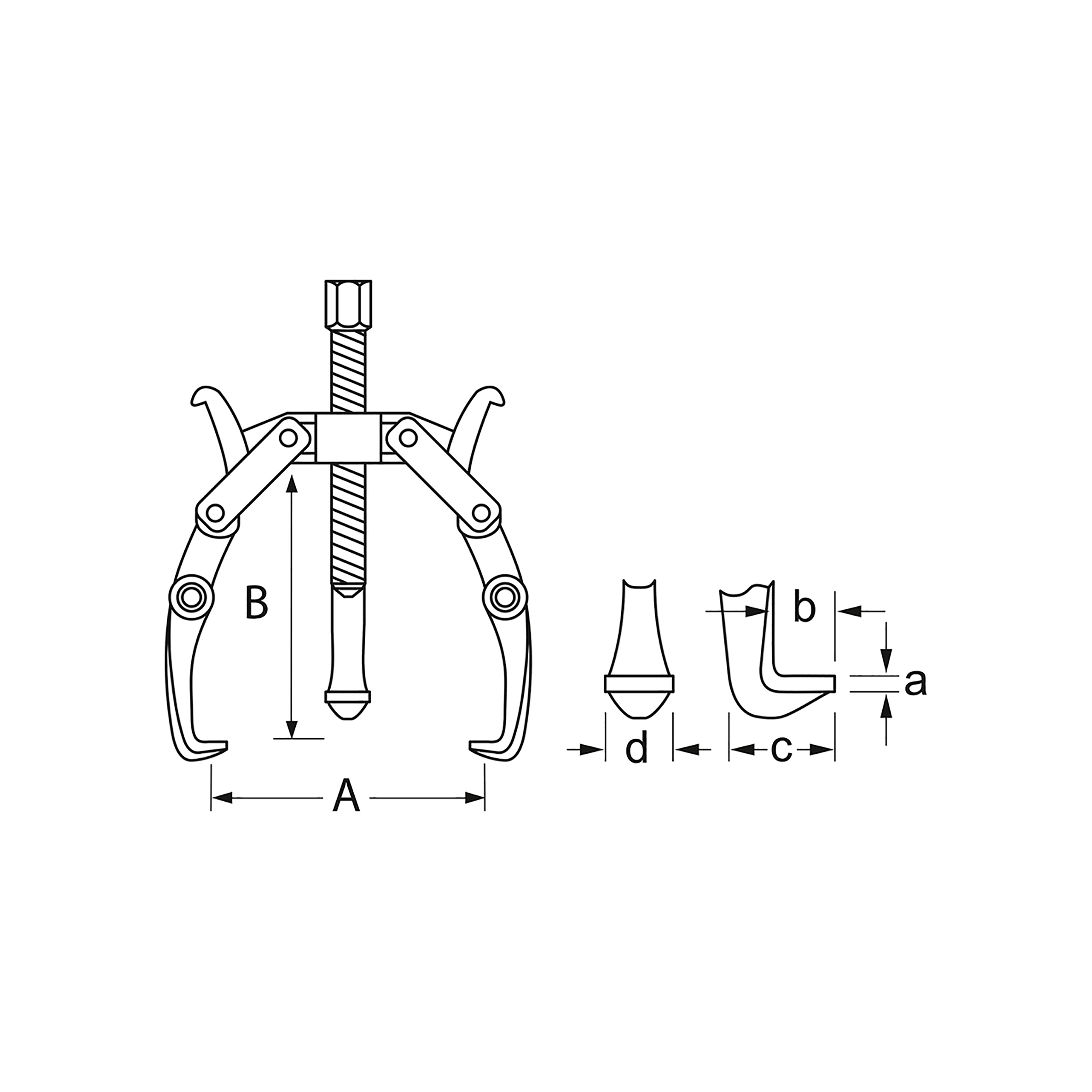 Abzieher, 3-armig, 20-150 mm, MATADOR Art.-Code: 07230002