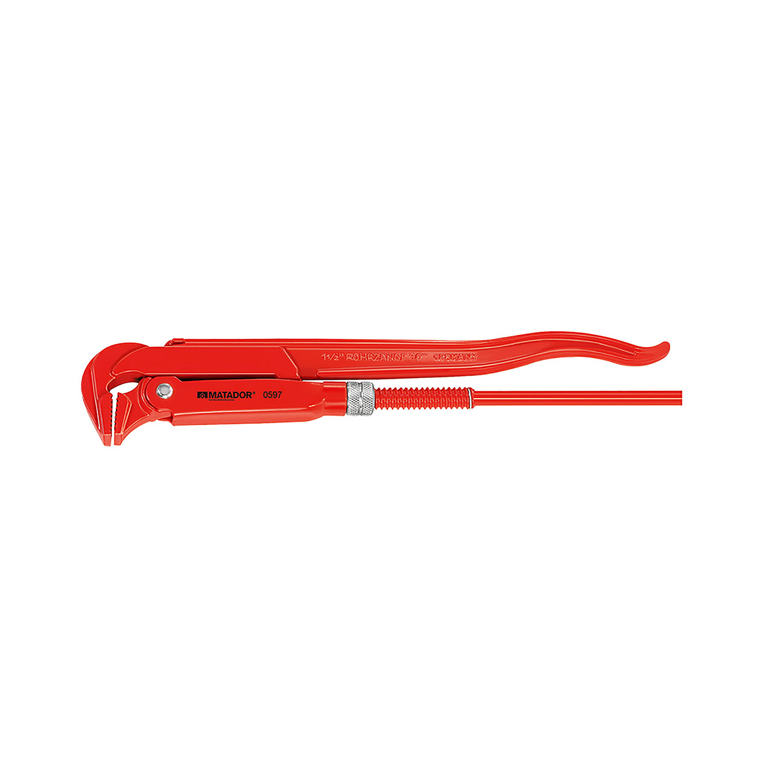 Pipe wrench 90°, DIN 5234, form A, 10-105 mm (3"), MATADOR item no.: 05970004