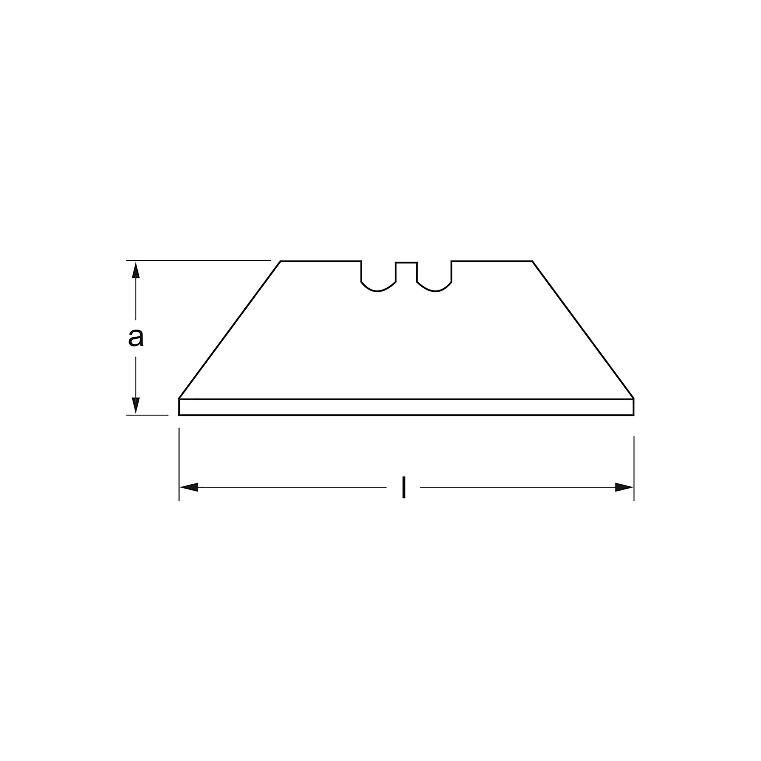 Spare trapezoidal blades 10 pcs, MATADOR item no.: 08280002