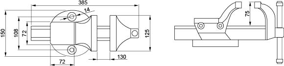 Parallel-Schraubstock, geschmiedet, 125 mm, MATADOR Art.-Code: 08170125