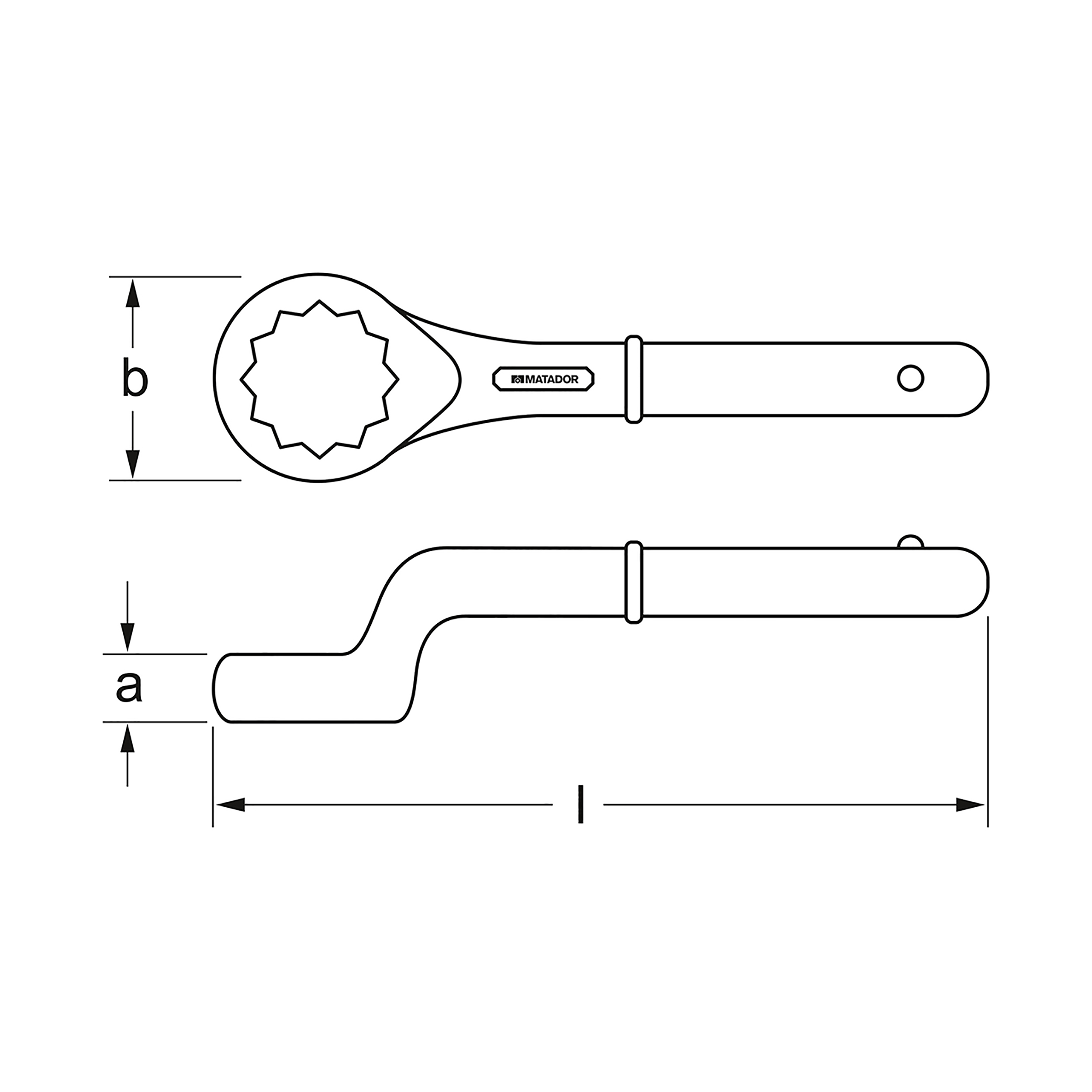 Zug-Ringschlüssel, 105 mm, MATADOR Art.-Code: 02801050