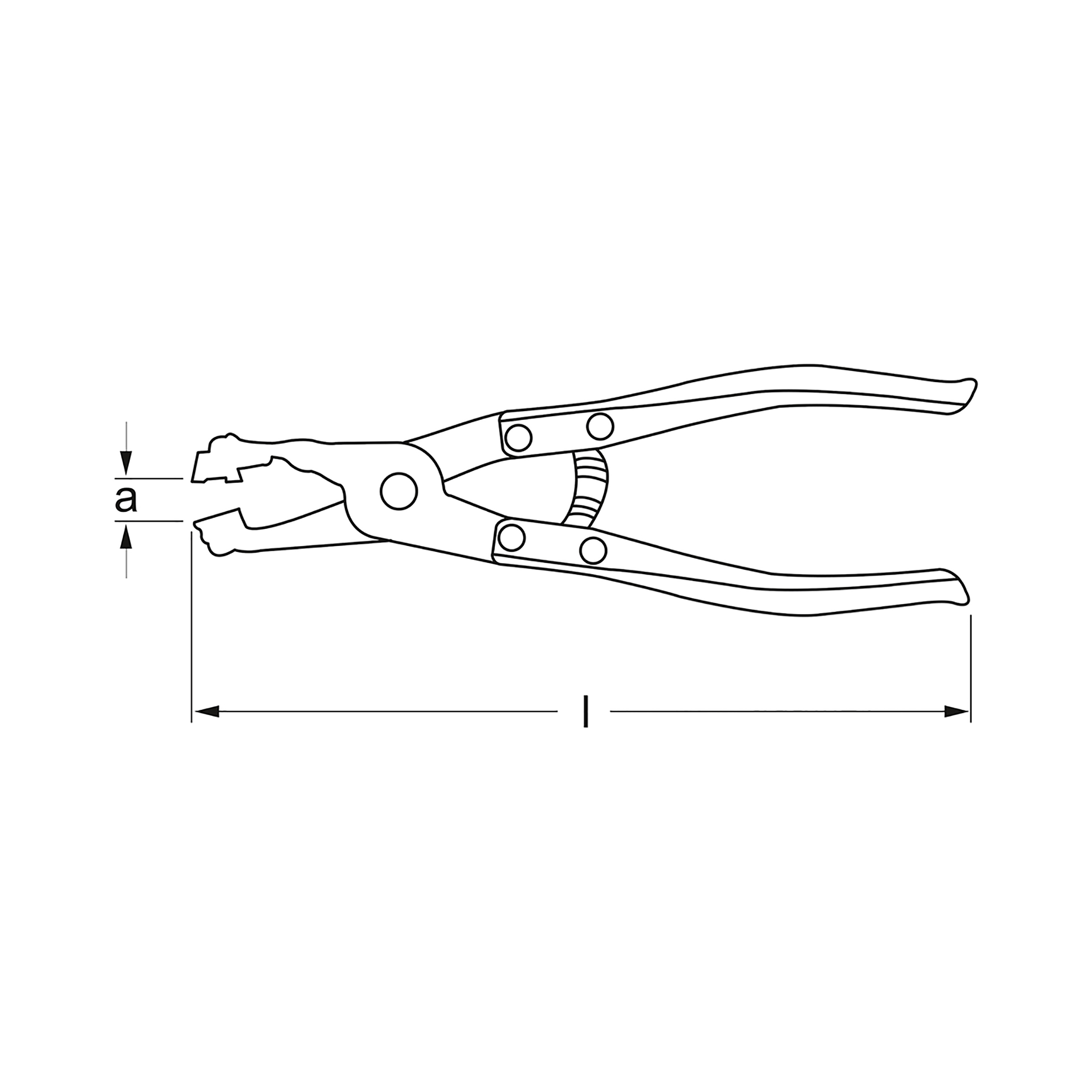 Hose clamp pliers with spring, 210 mm (8.1/4"), MATADOR item no.: 05480004