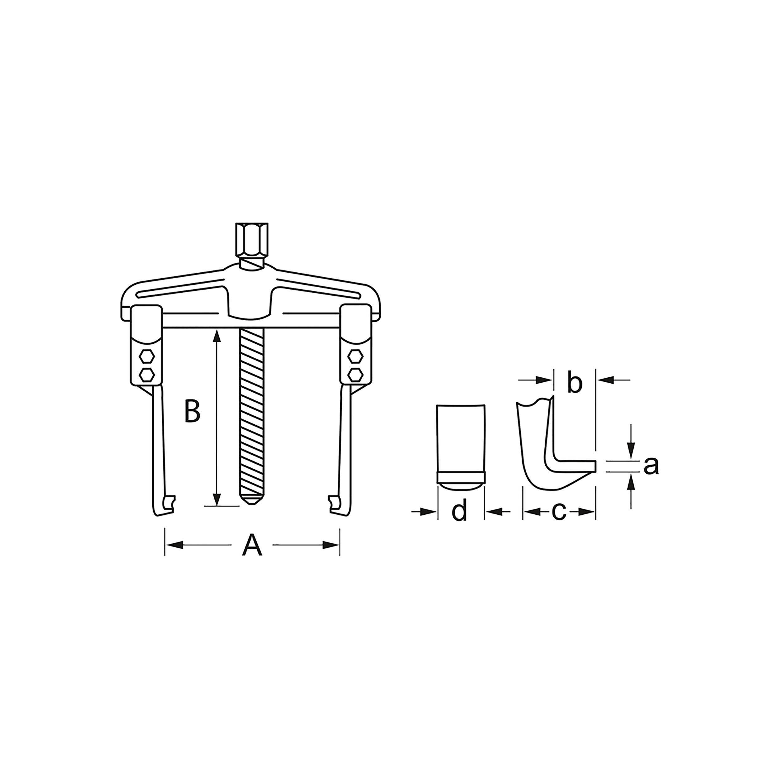 Universal-Abzieher, Krallex, 3-armig, 25-130 mm, MATADOR Art.-Code: 07250031