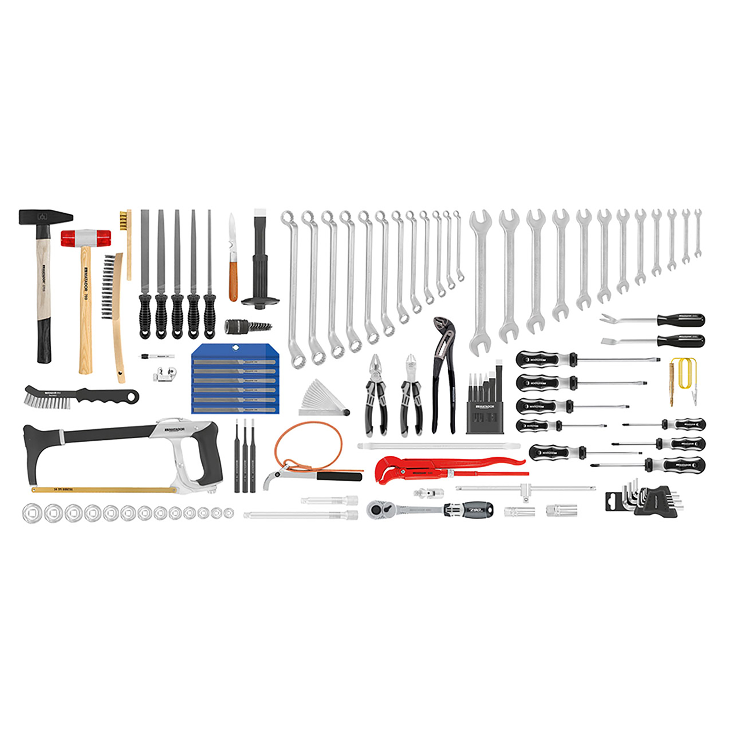 Tool carrying box, 108 pcs, 200x200x520 mm, MATADOR item no.: 81758013