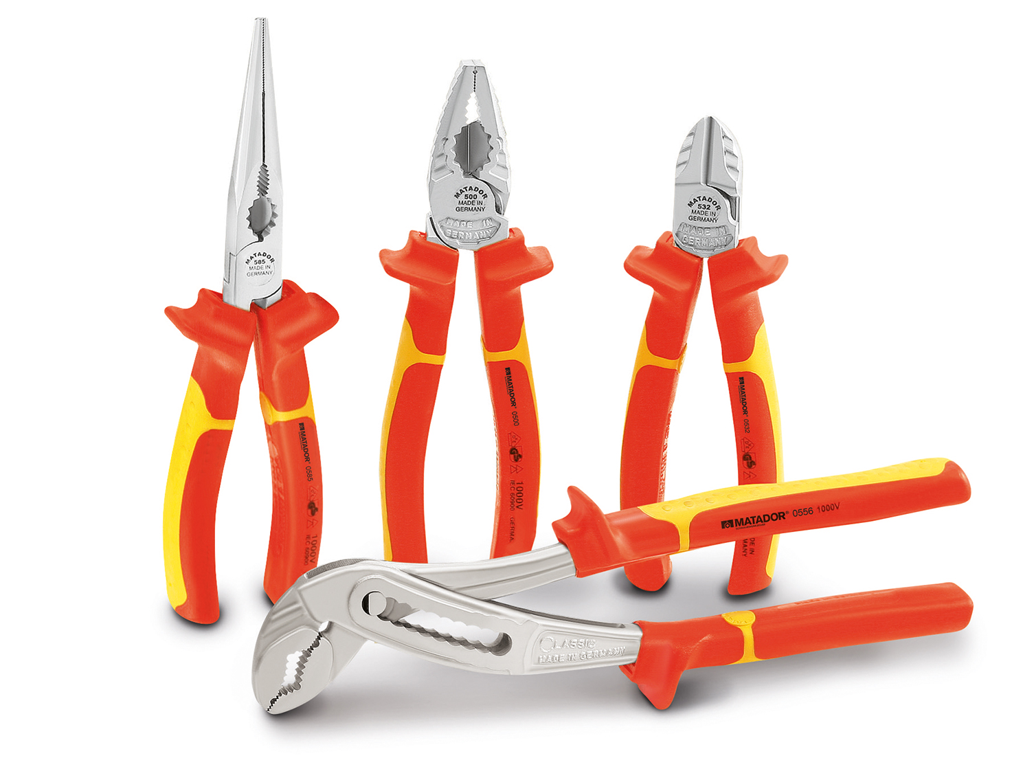 XL pliers assortment, 4 pcs, VDE, MATADOR 0501