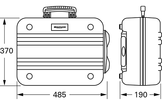 8135_Z01L Außenmaße: 370 (h) x 485 (b) x 190 (t)