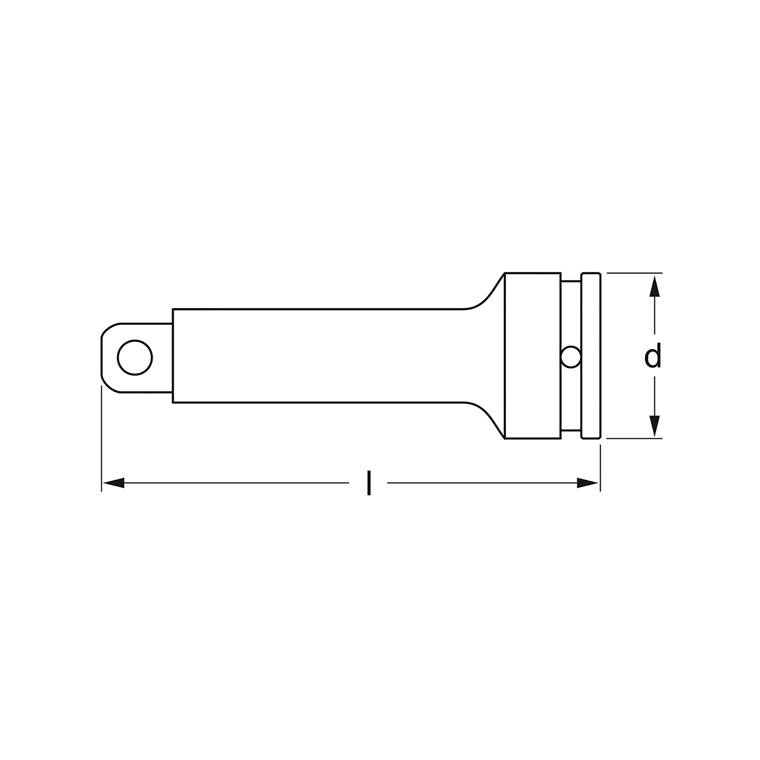Kraft-Verlängerung, 12,5 mm (1/2"): 75 mm, MATADOR Art.-Code: 74650001
