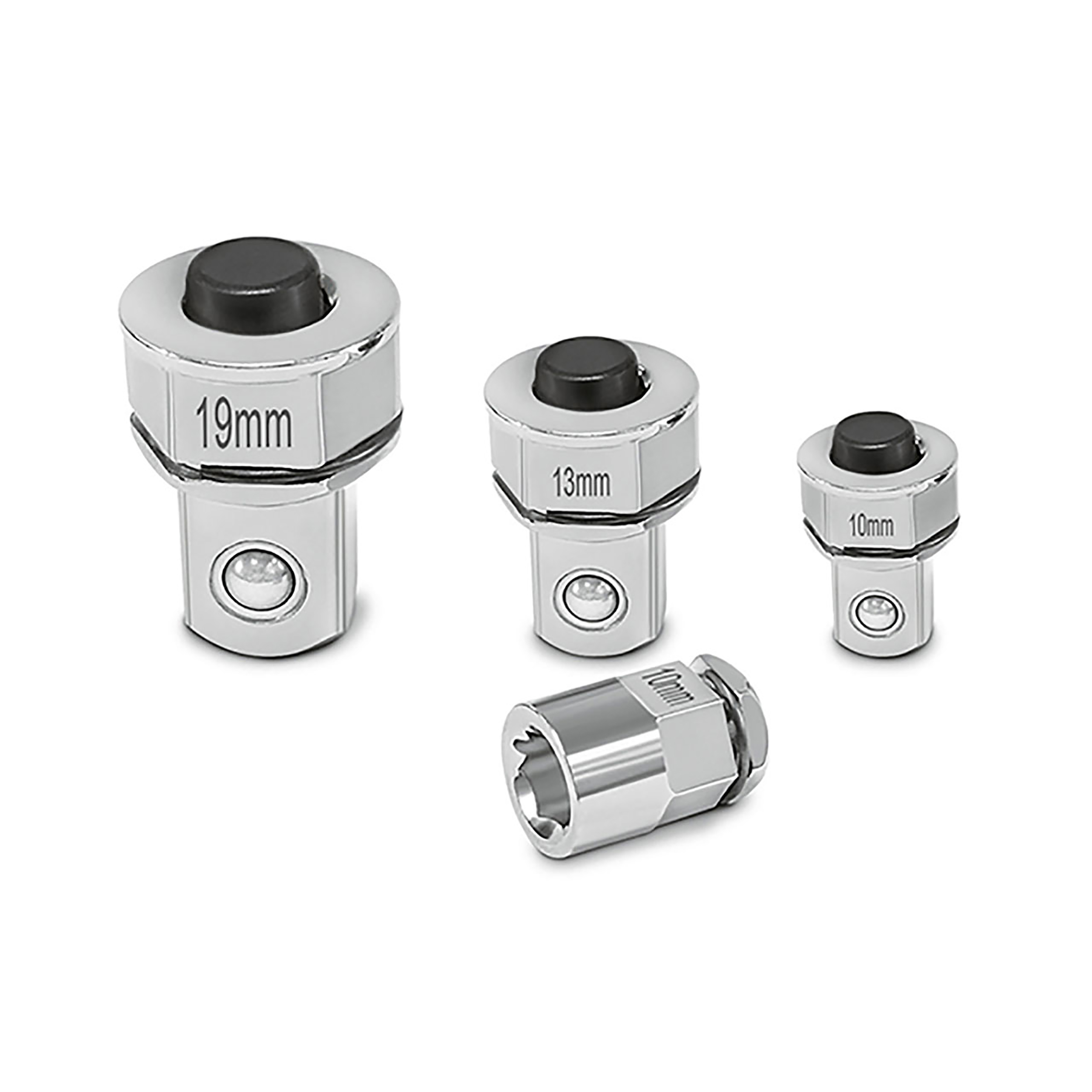 Adapter für Knarrenschlüssel, 4-tlg., 1/4"-3/8"-1/2" + Bit, MATADOR Art.-Code: 01860010