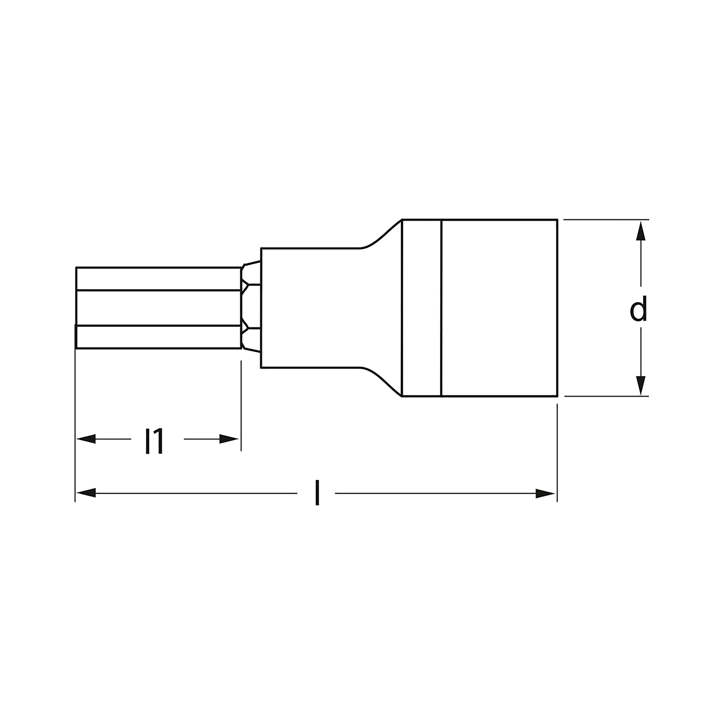 Screwdriver bit socket, 1/4": 4 mm, MATADOR Item No.: 20780040