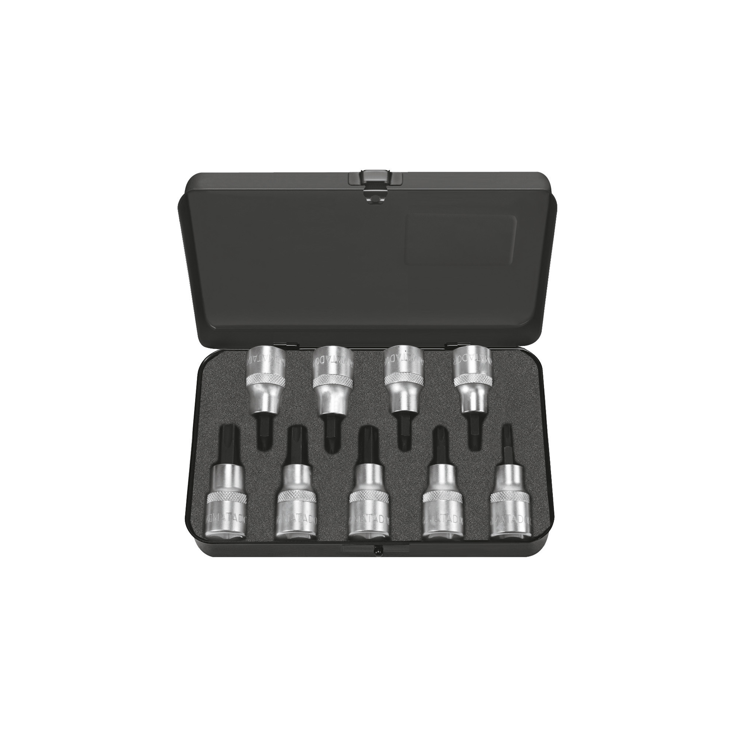 Screwdriver Bit Sockets (TORX®) 12,5 mm (1/2"), set, 9 pcs, MATADOR 40929090