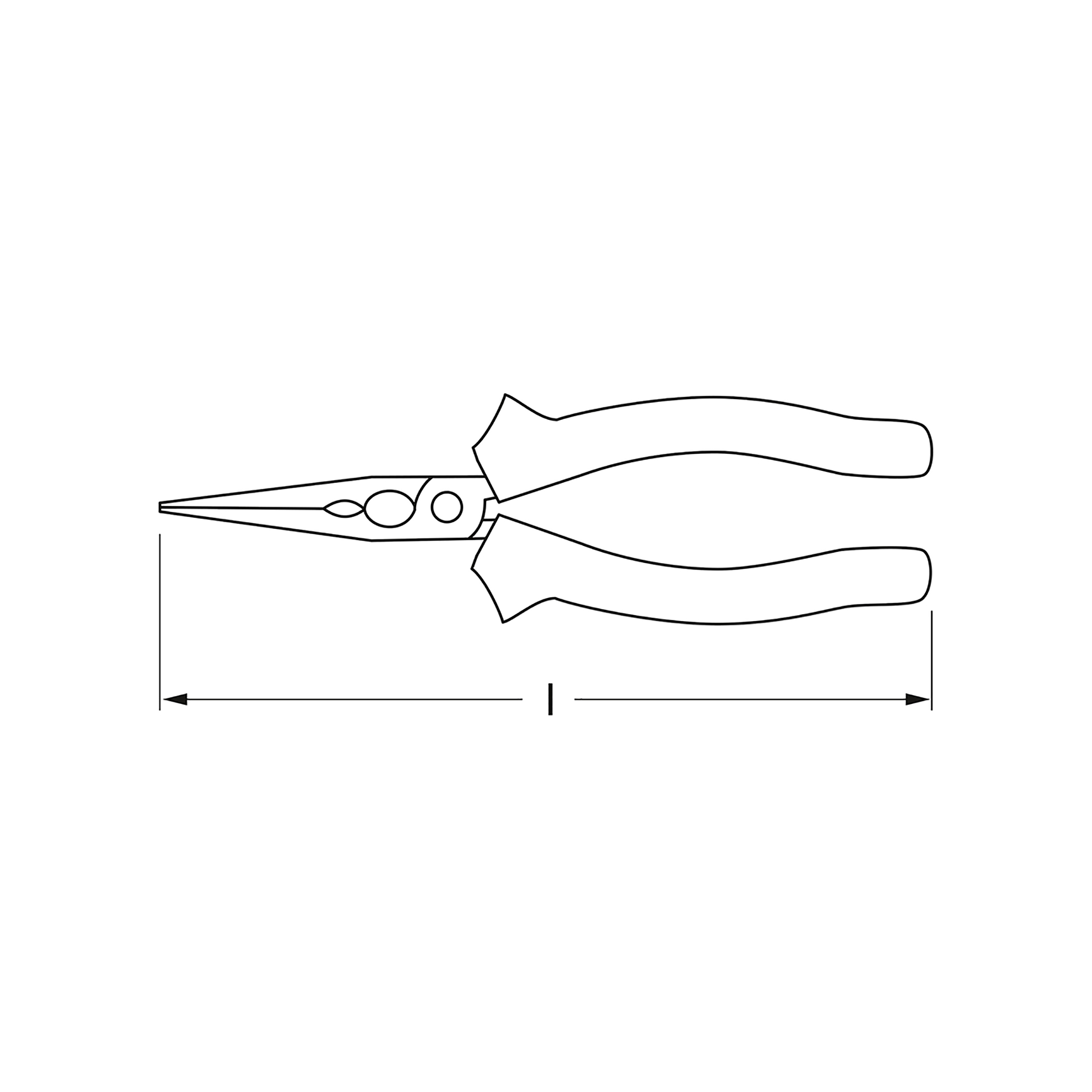 VDE Telefonzange, gebogen, 205 mm (8"), MATADOR Art.-Code: 05861205