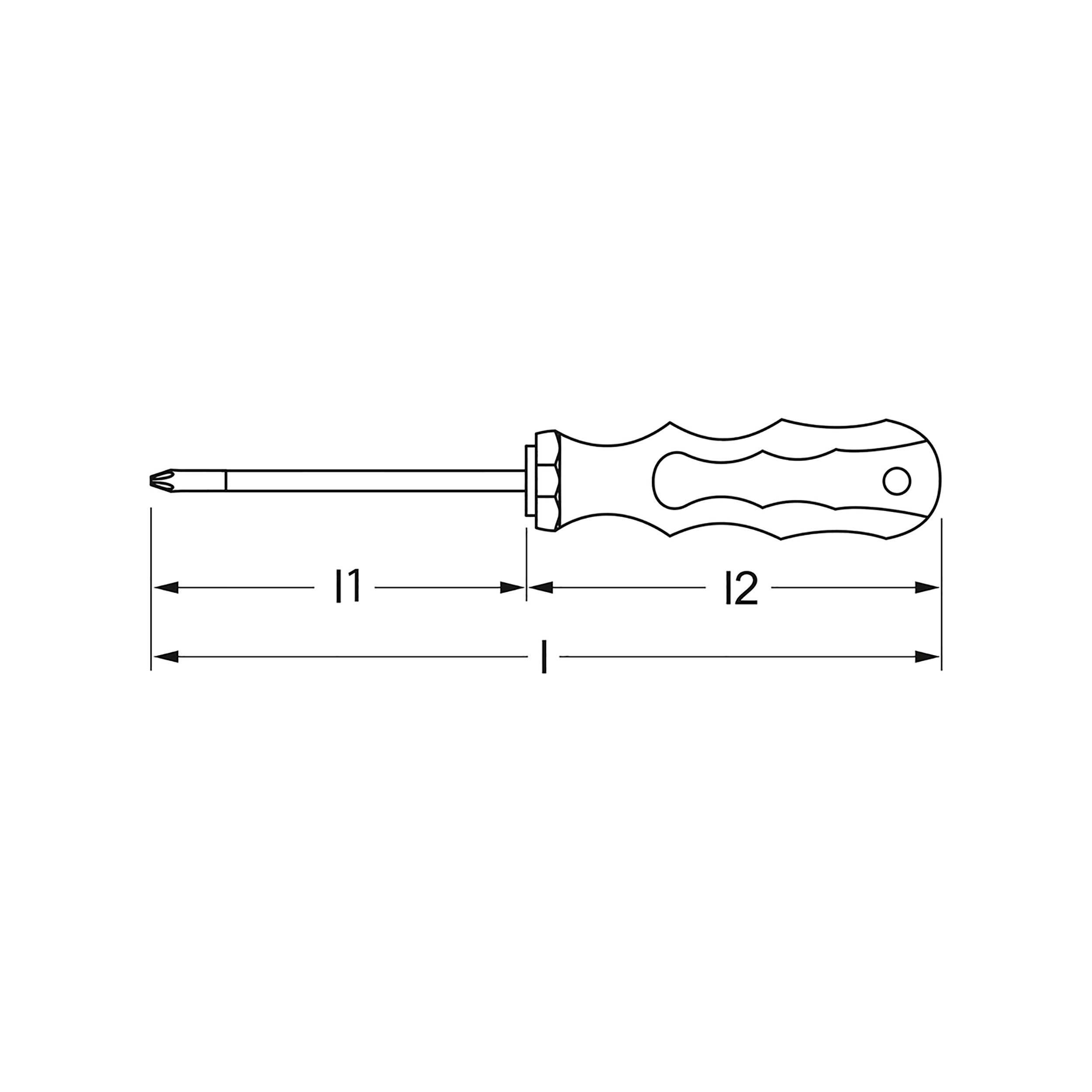 Schraubendreher, 2K, Kreuzschlitz PZ, PZ 1x80 mm, MATADOR Art.-Code: 06570010