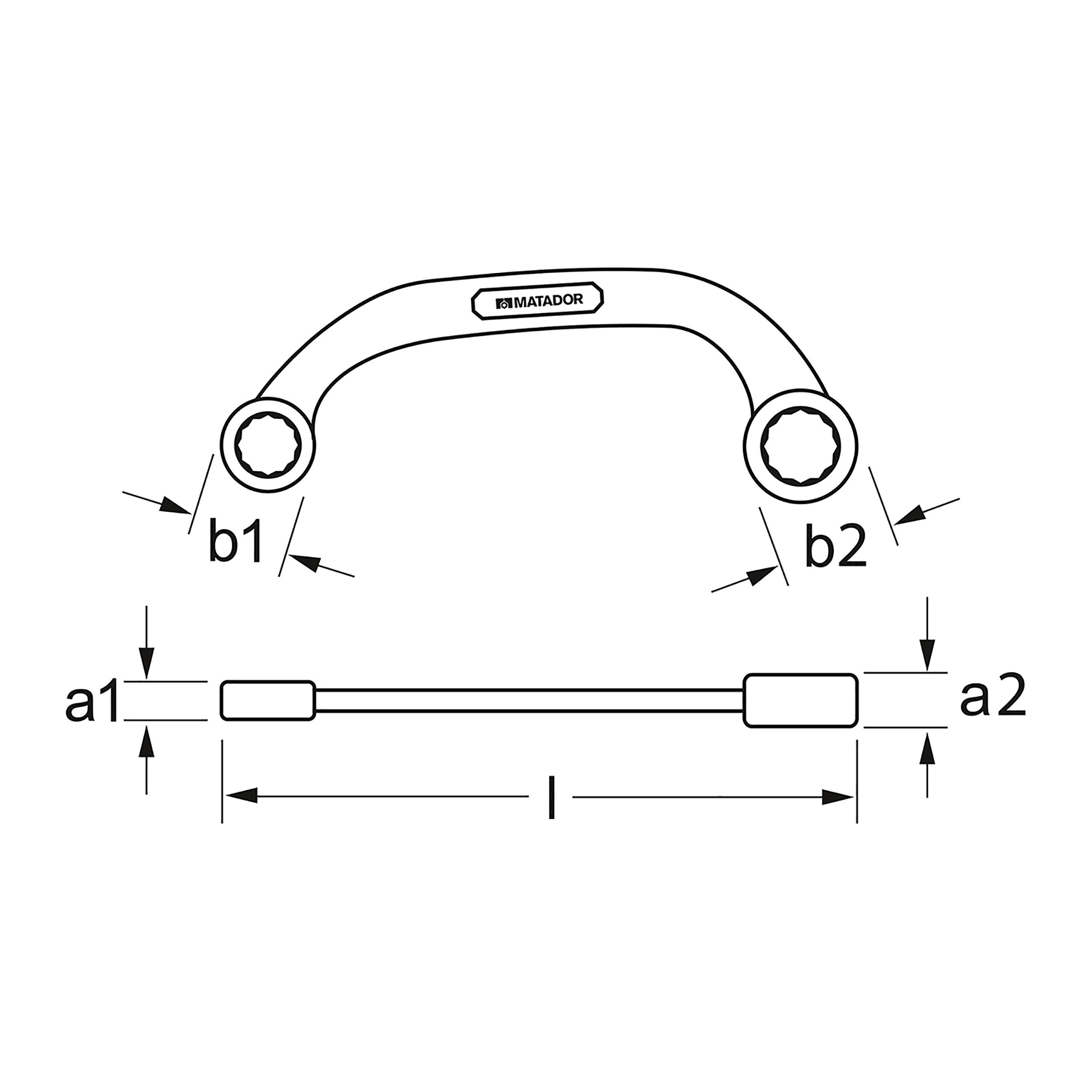 Starter-Blockschlüssel, 19x22 mm, MATADOR Art.-Code: 01881922