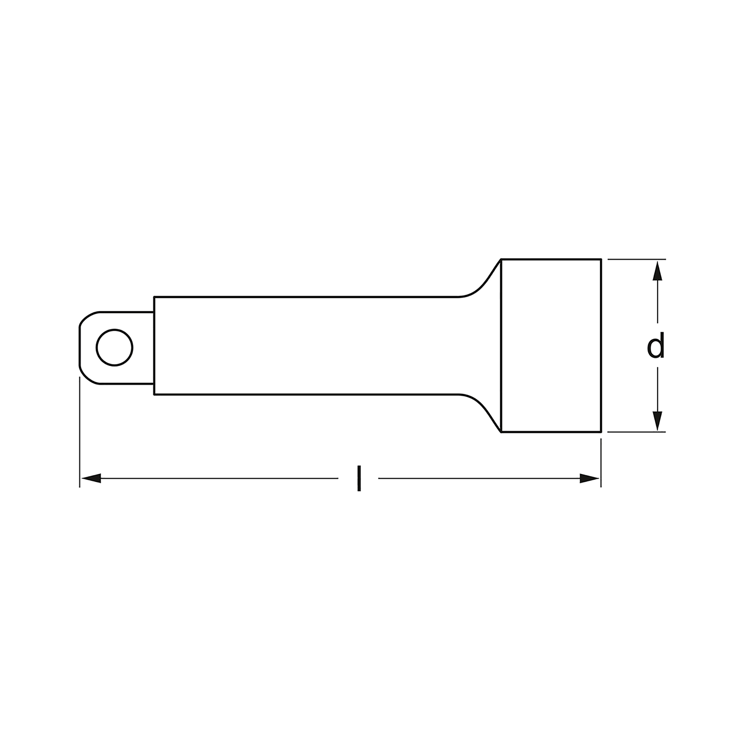 Extension, 1/4": 50 mm, MATADOR item no.: 20650001