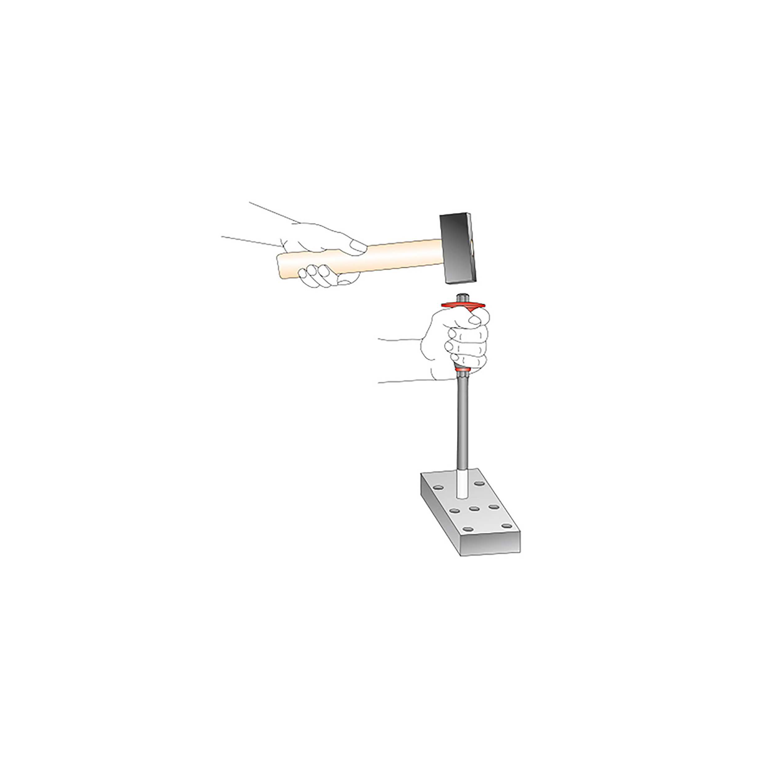 Pin punch set, 6 pcs, DIN 6450, form C, MATADOR item no. 07189160