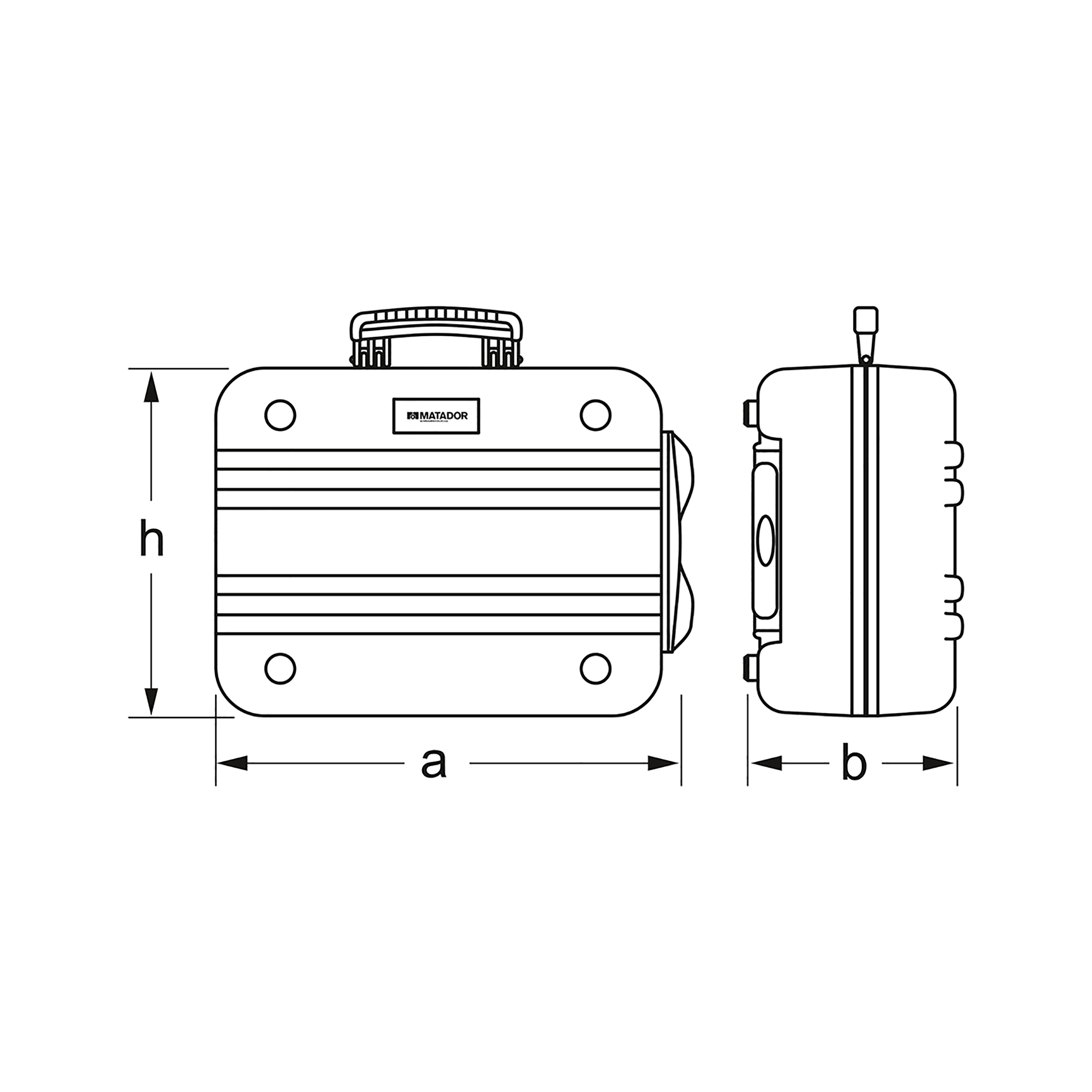 Tool case CADDY, 370x485x190 mm, MATADOR item no.: 81320001