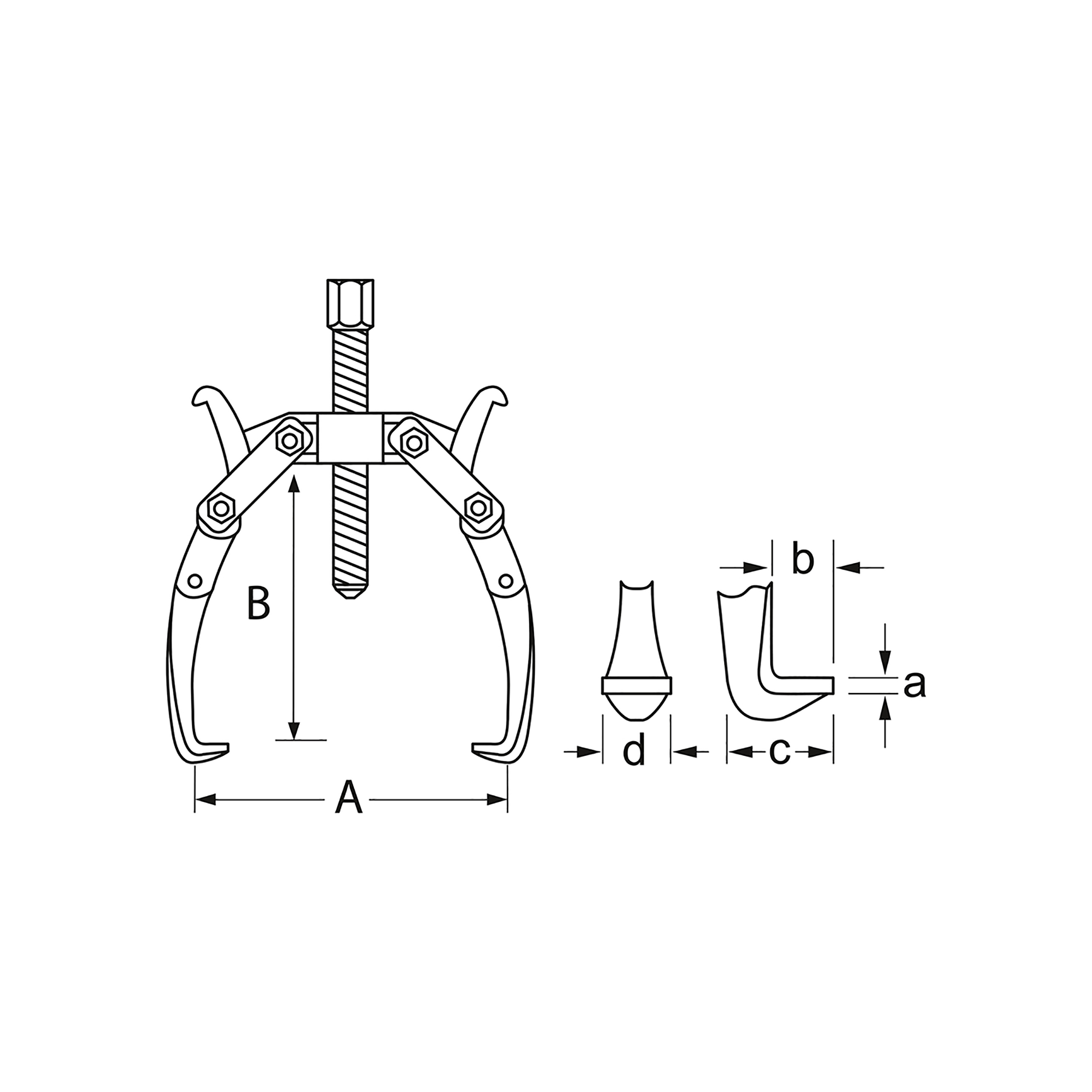 Abzieher, 2-armig, 20-150 mm, MATADOR Art.-Code: 07220002