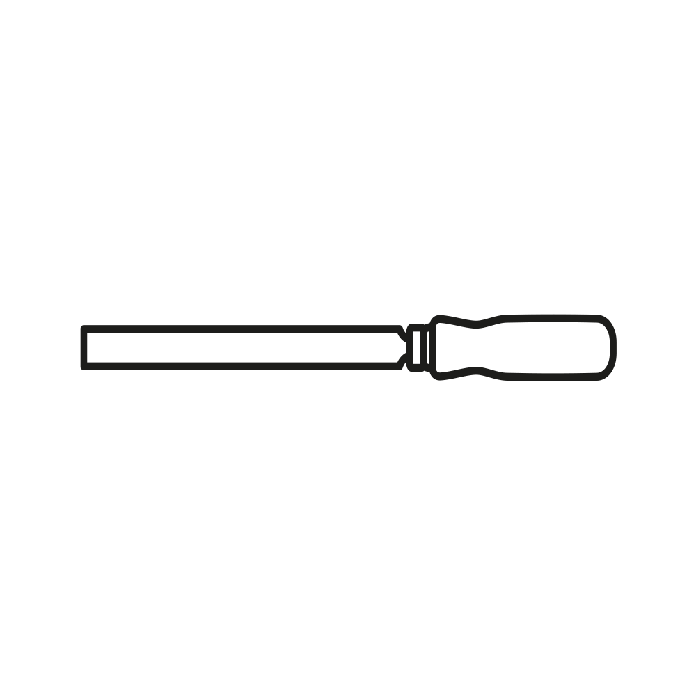 Flachschaber, DIN 8350, Form A, 150 mm (6"), MATADOR Art.-Code: 07900001