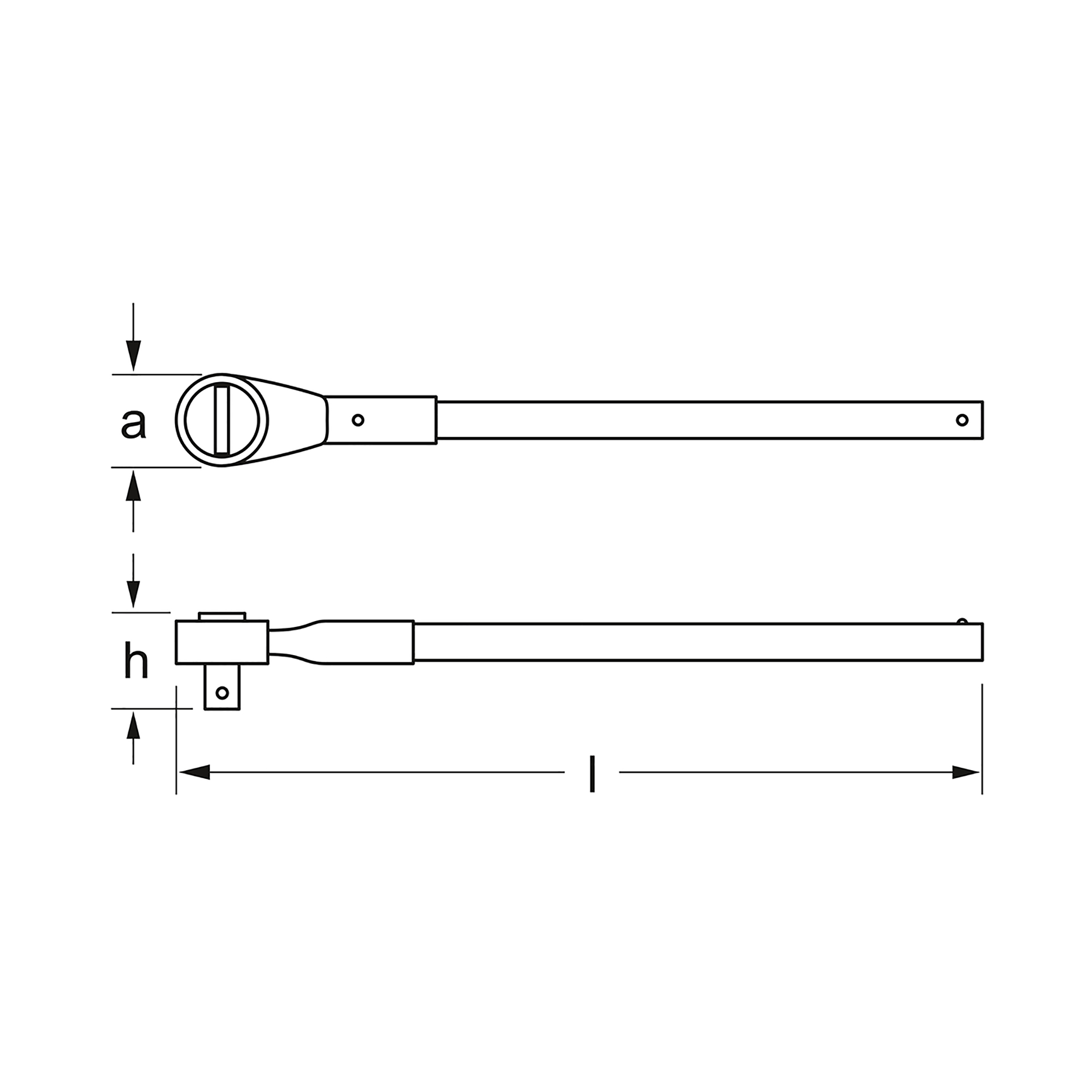 Reversible ratchet, 1", MATADOR item no.: 60600001