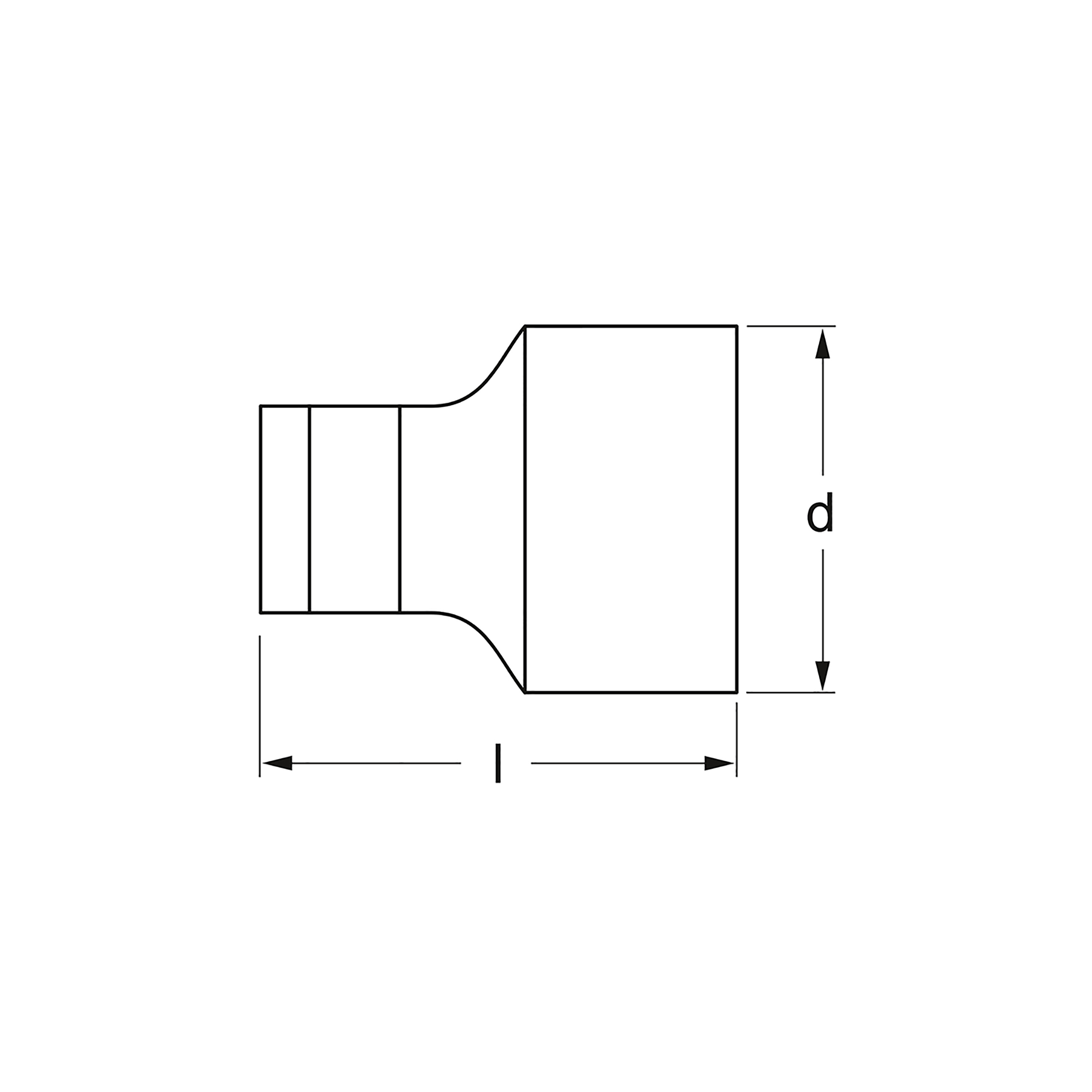 Bit-Adapter, F 12,5 mm (1/2") x F 6,3 mm (1/4") Bit, MATADOR Art.-Code: 40840001