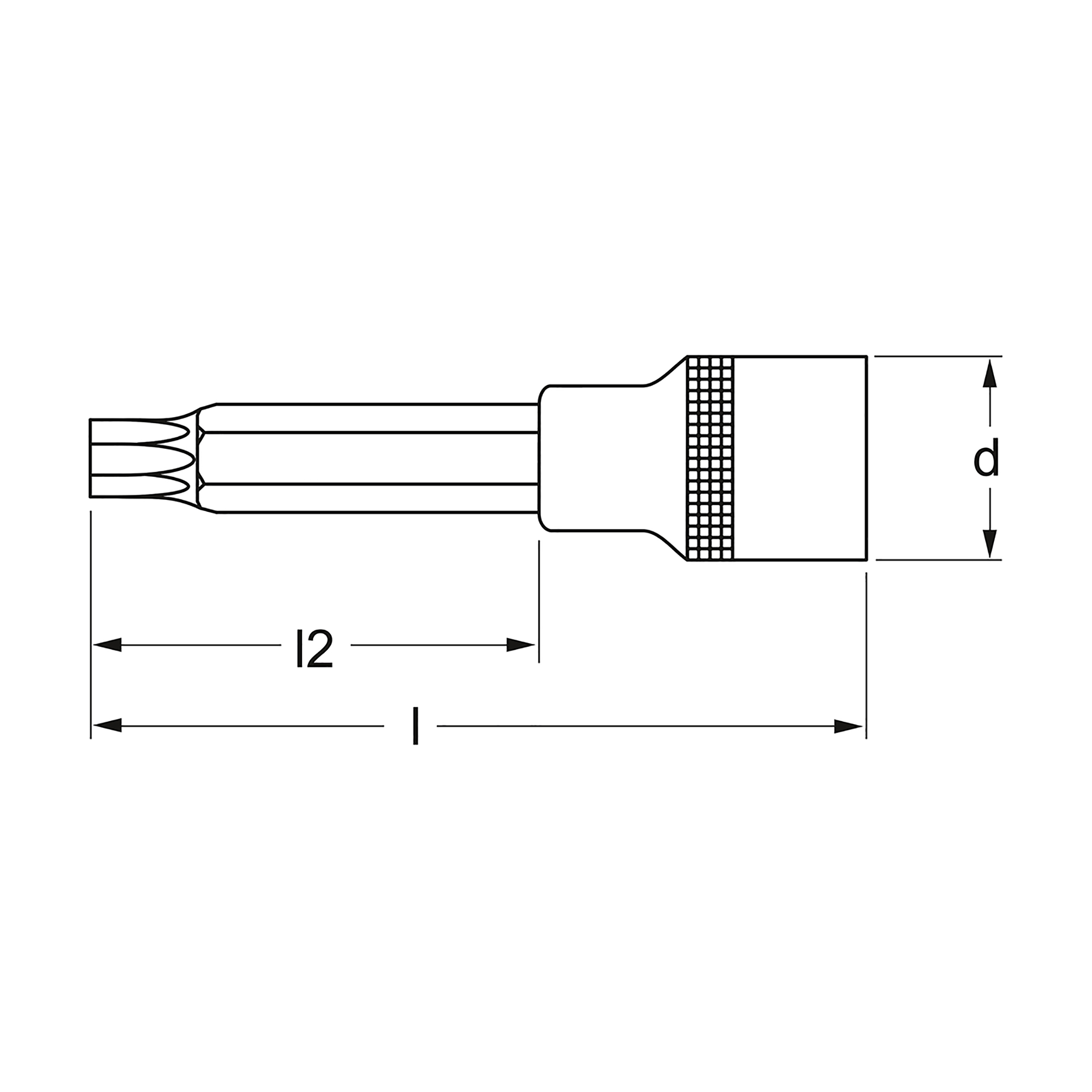 Schraubendreher-Einsatz, lang, TORX®, 12,5 mm (1/2"): TX 60x100 mm, MATADOR Art.-Code: 40921600