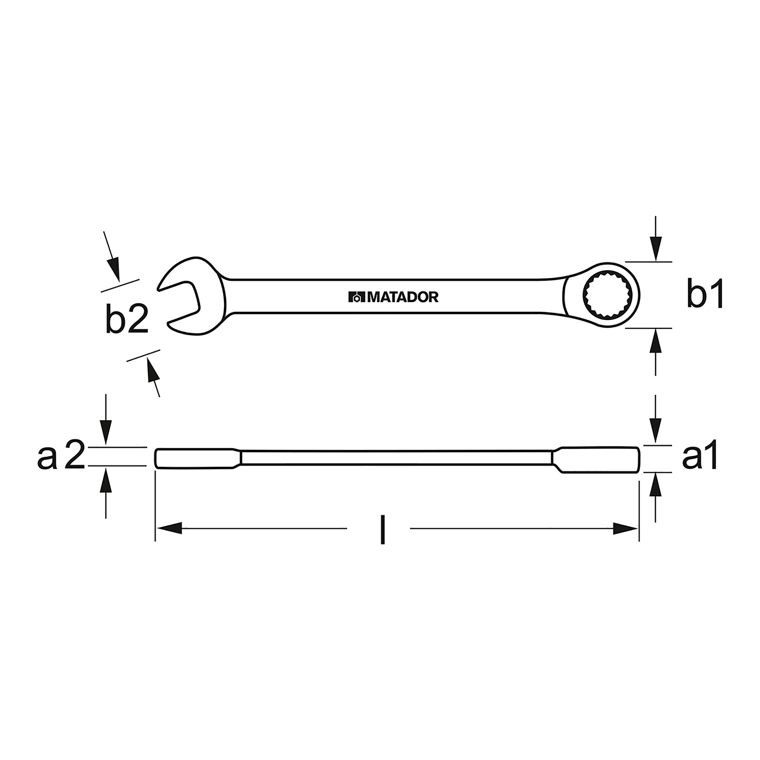 Knarren-Ringmaulschlüssel, 12 mm, 109 Nm, MATADOR Art.-Code: 01830120