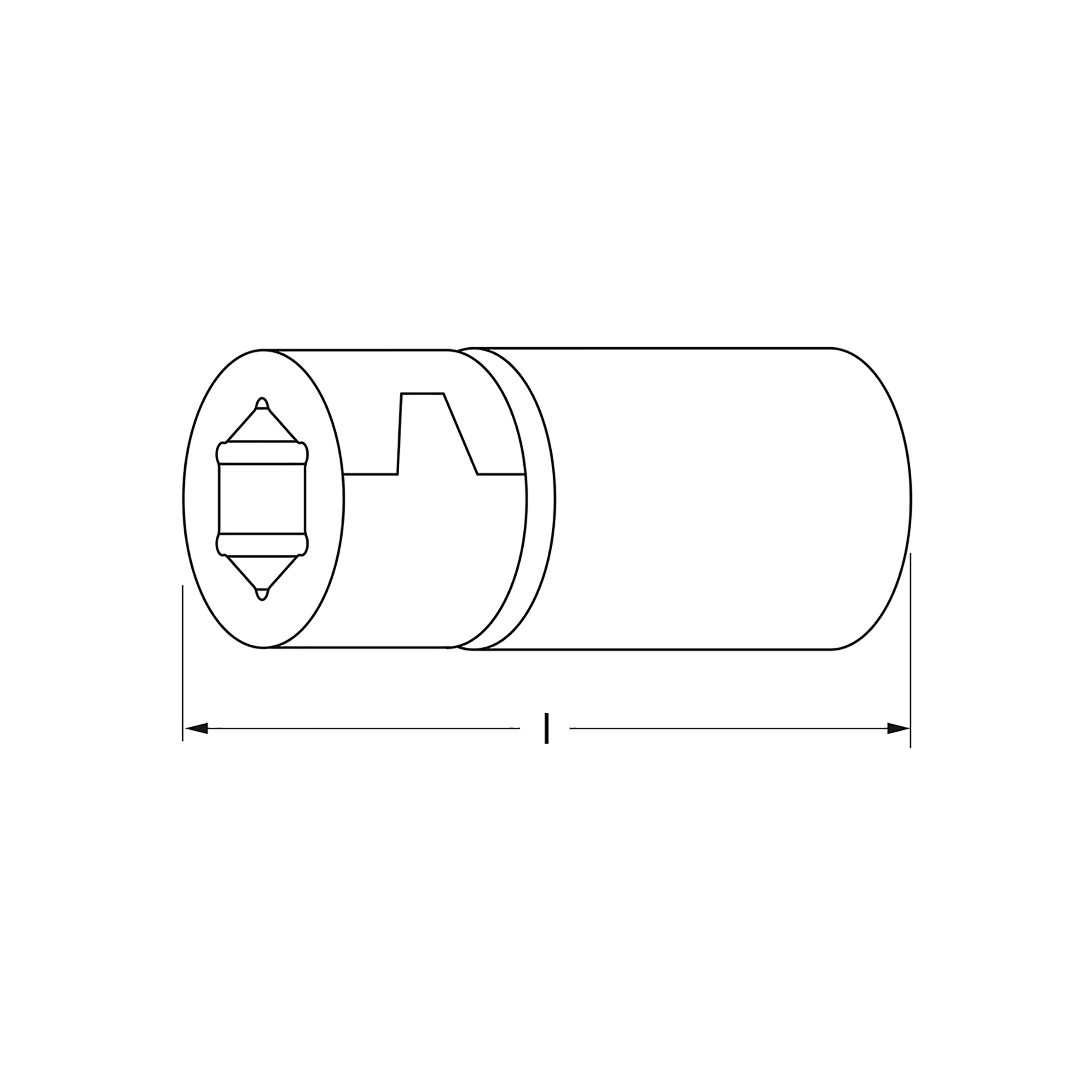 Bit adapter, F 1/4" x F 1/4" bit, MATADOR item no.: 20840001