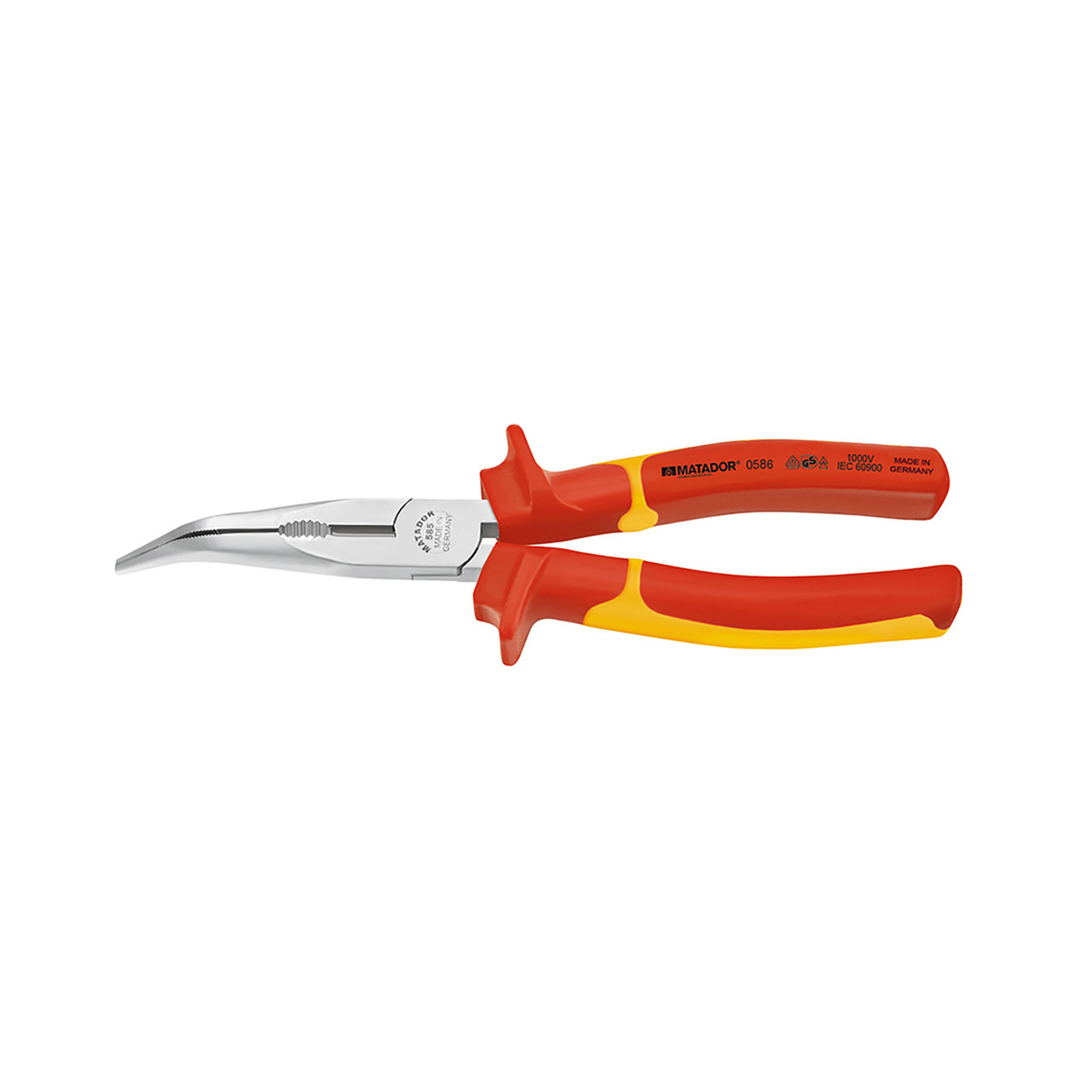 VDE Telephone pliers, bent, 205 mm (8"), MATADOR item no.: 05861205