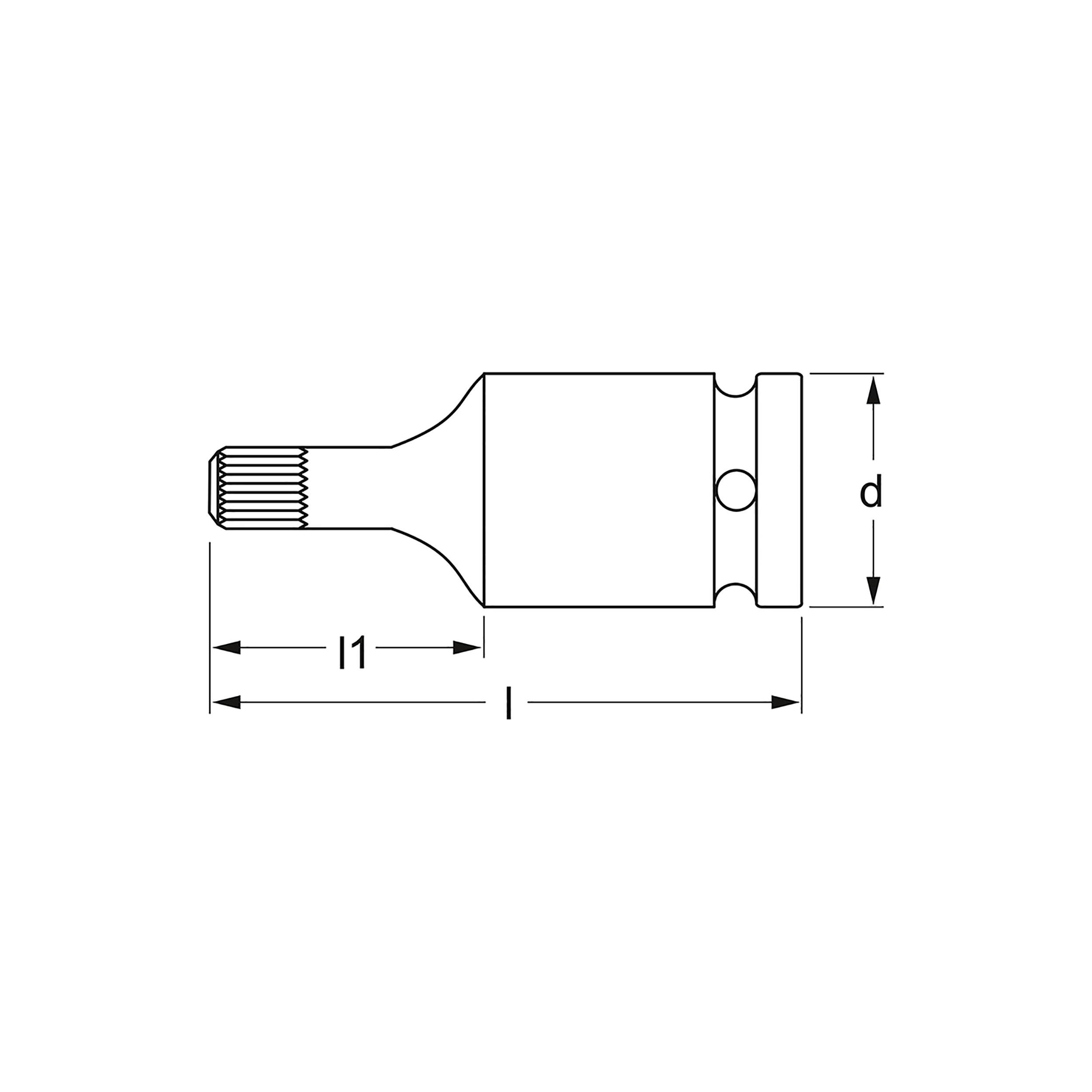 Power screwdriver bit, 1/2": M6, MATADOR item no.: 74790060