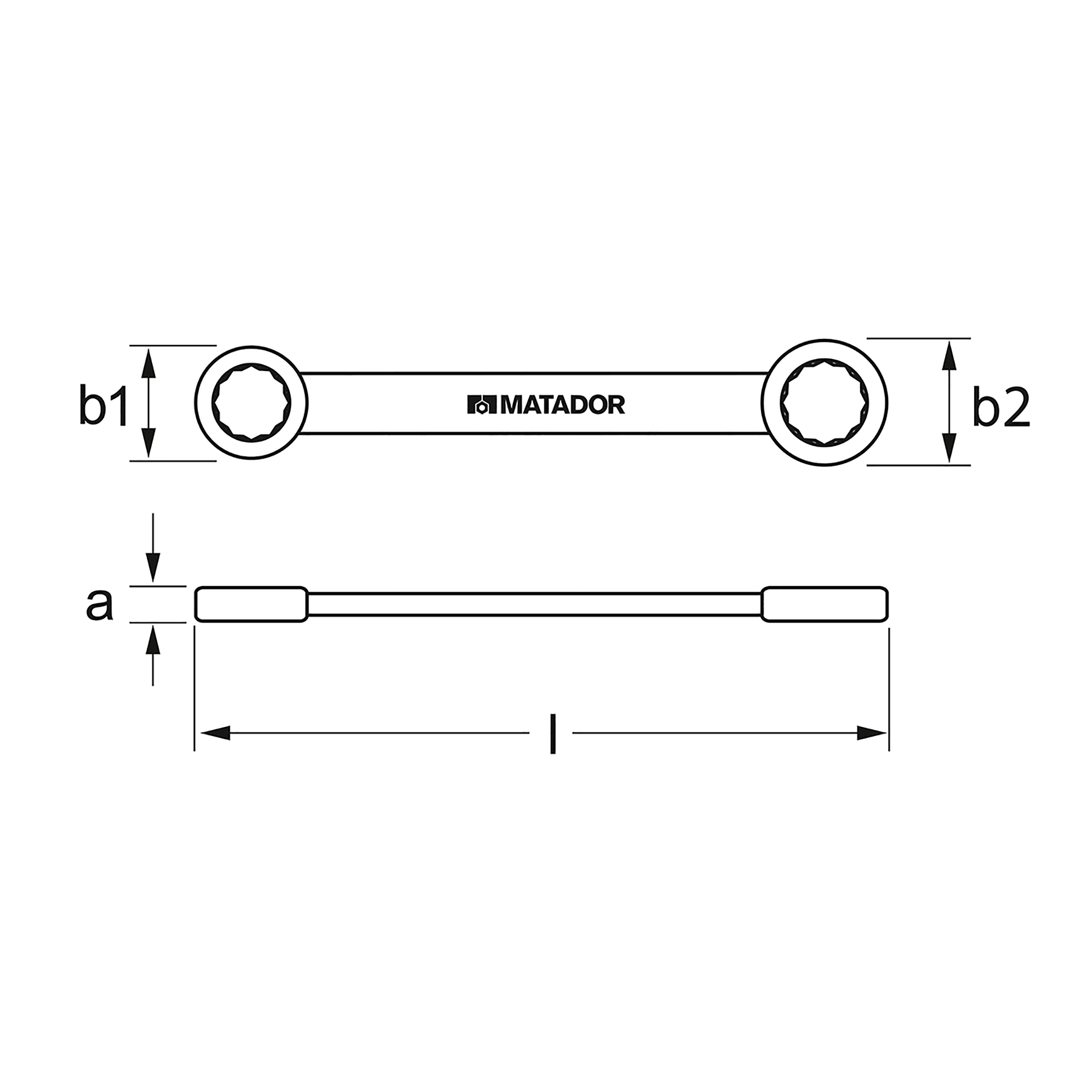 Doppelringschlüssel, DIN 837, 16x17 mm, MATADOR Art.-Code: 02201617