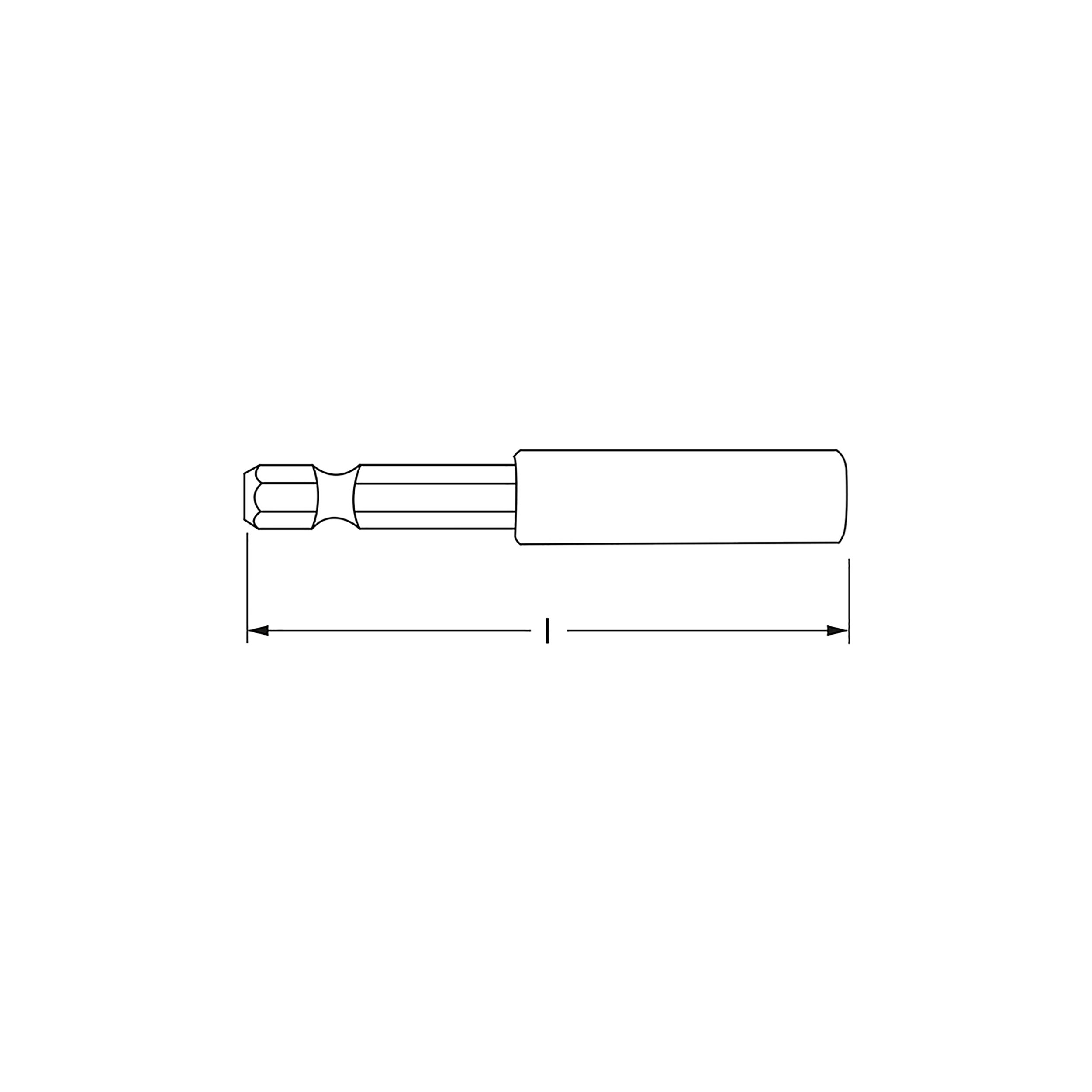 Drill holder for bits, M 1/4 "xF 1/4", MATADOR item no.: 70400001