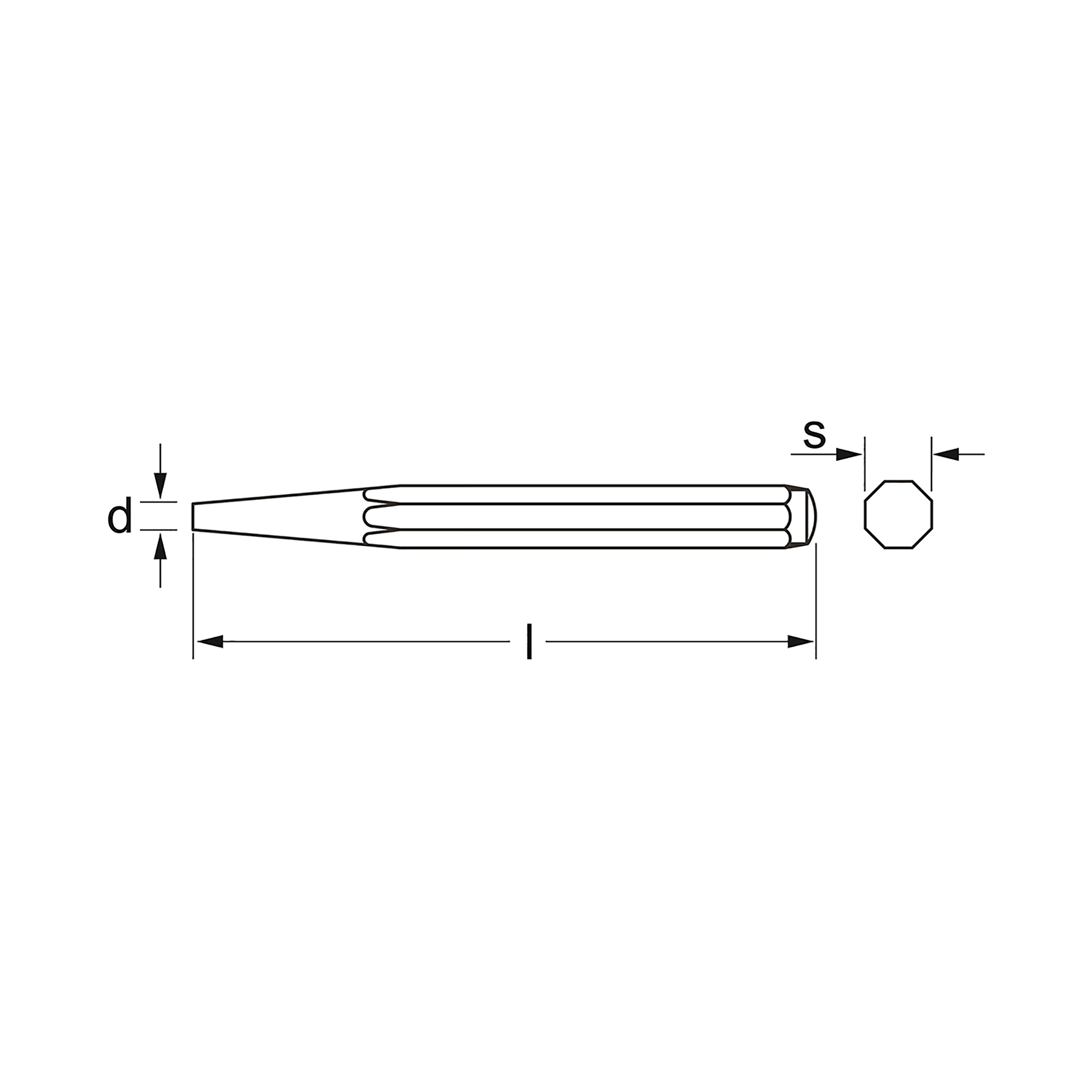 Durchtreiber, DIN 6458, 6x120 mm, MATADOR Art.-Code: 07160060