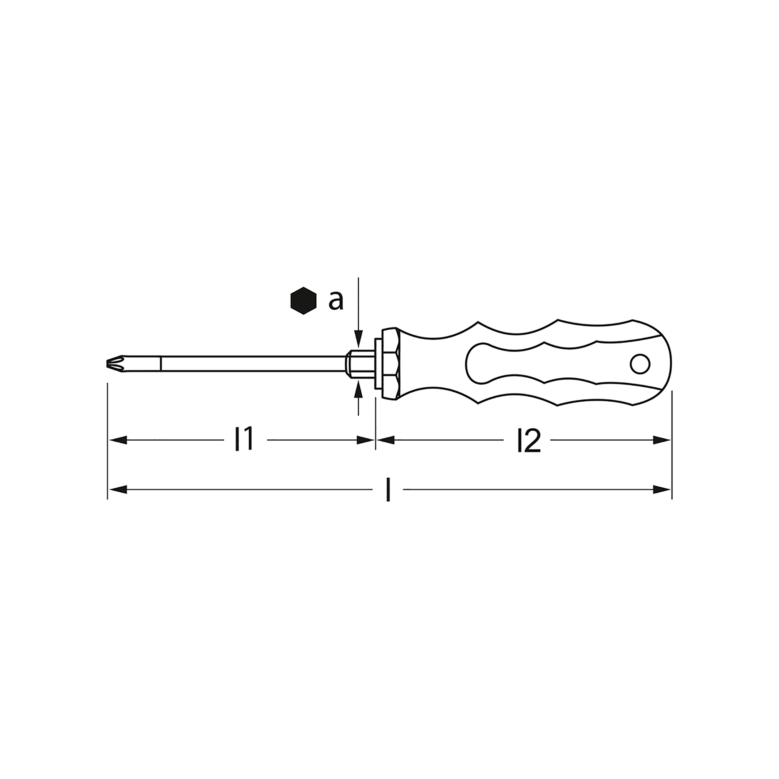 Schraubendreher, 2K, 6-kt., Kreuzschl., PH 4x200 mm, MATADOR Art.-Code: 06580040