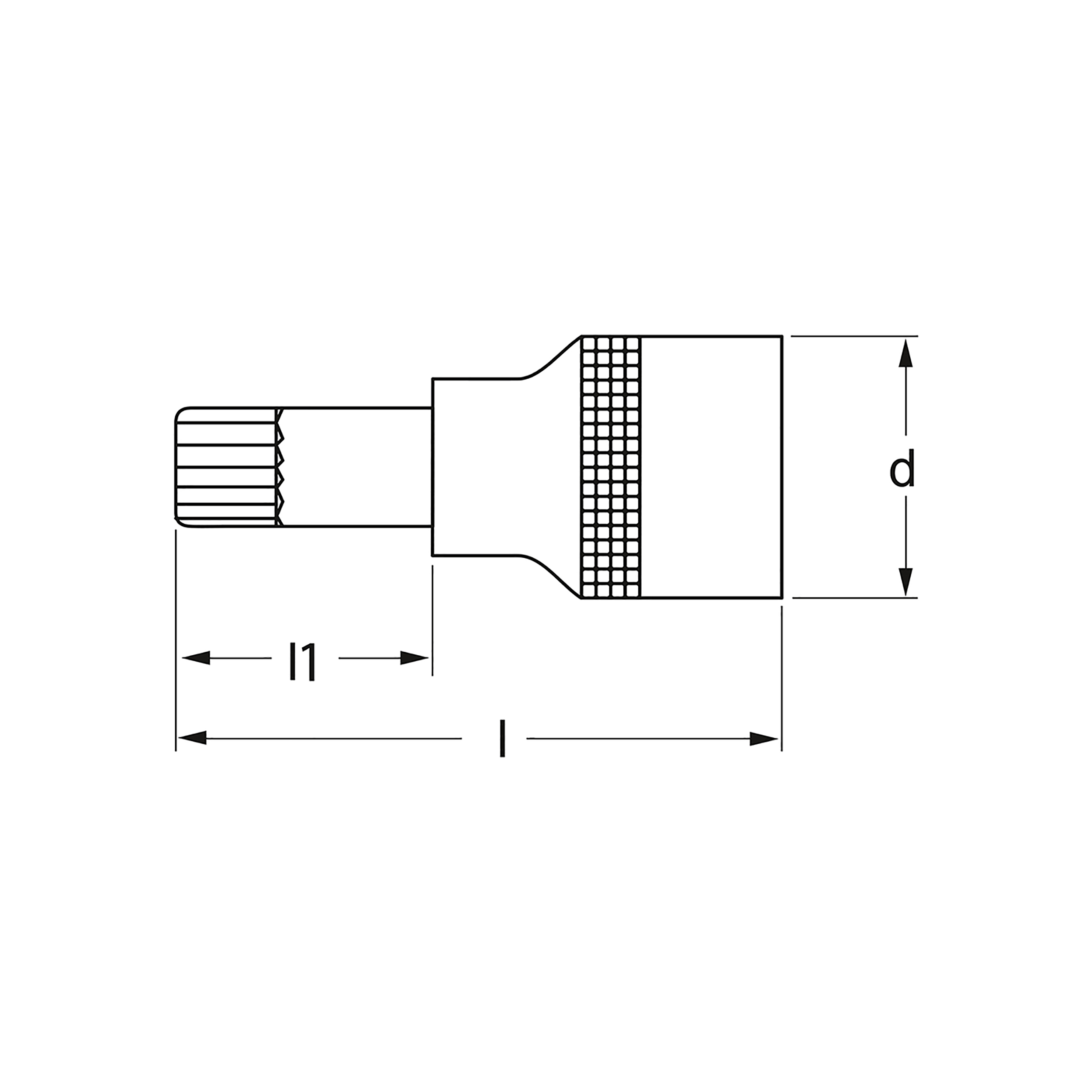 Screwdriver bit socket, 1/2": M8 L, MATADOR Item No.: 40791080