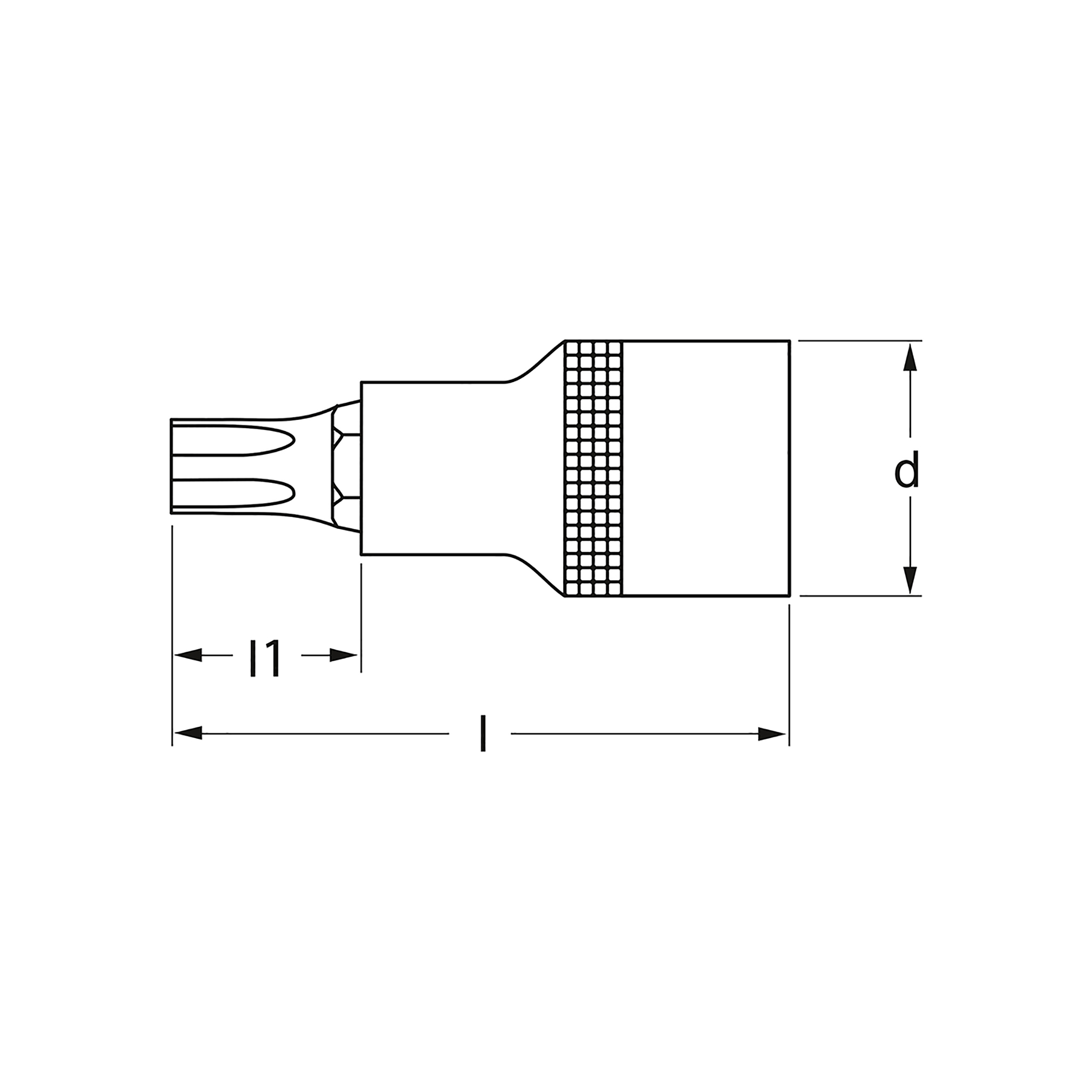 Screwdriver bit socket, 1/2": M12, MATADOR Item No.: 40800120