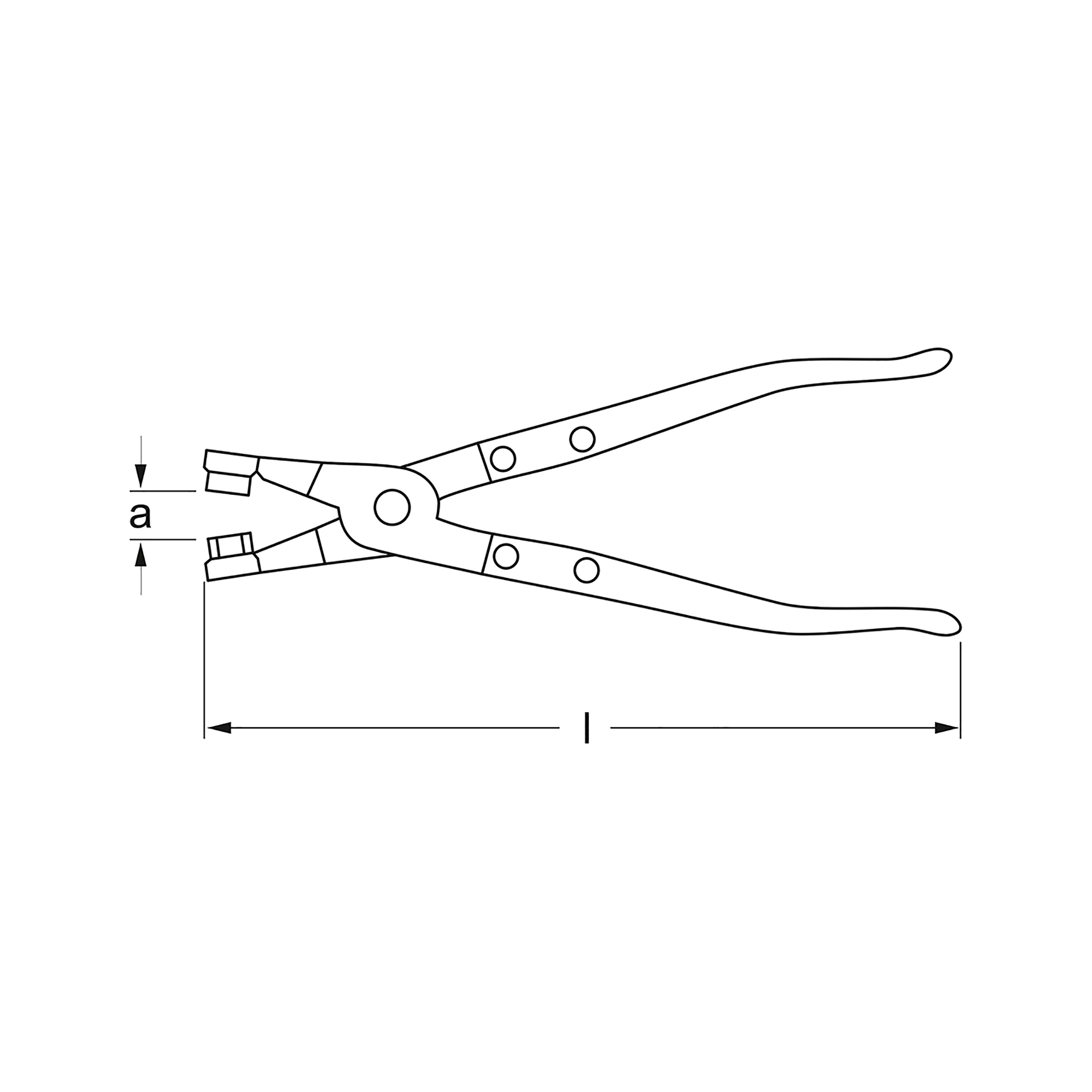 Hose clamp pliers, 210 mm (8.1/4"), MATADOR item no.: 05480001