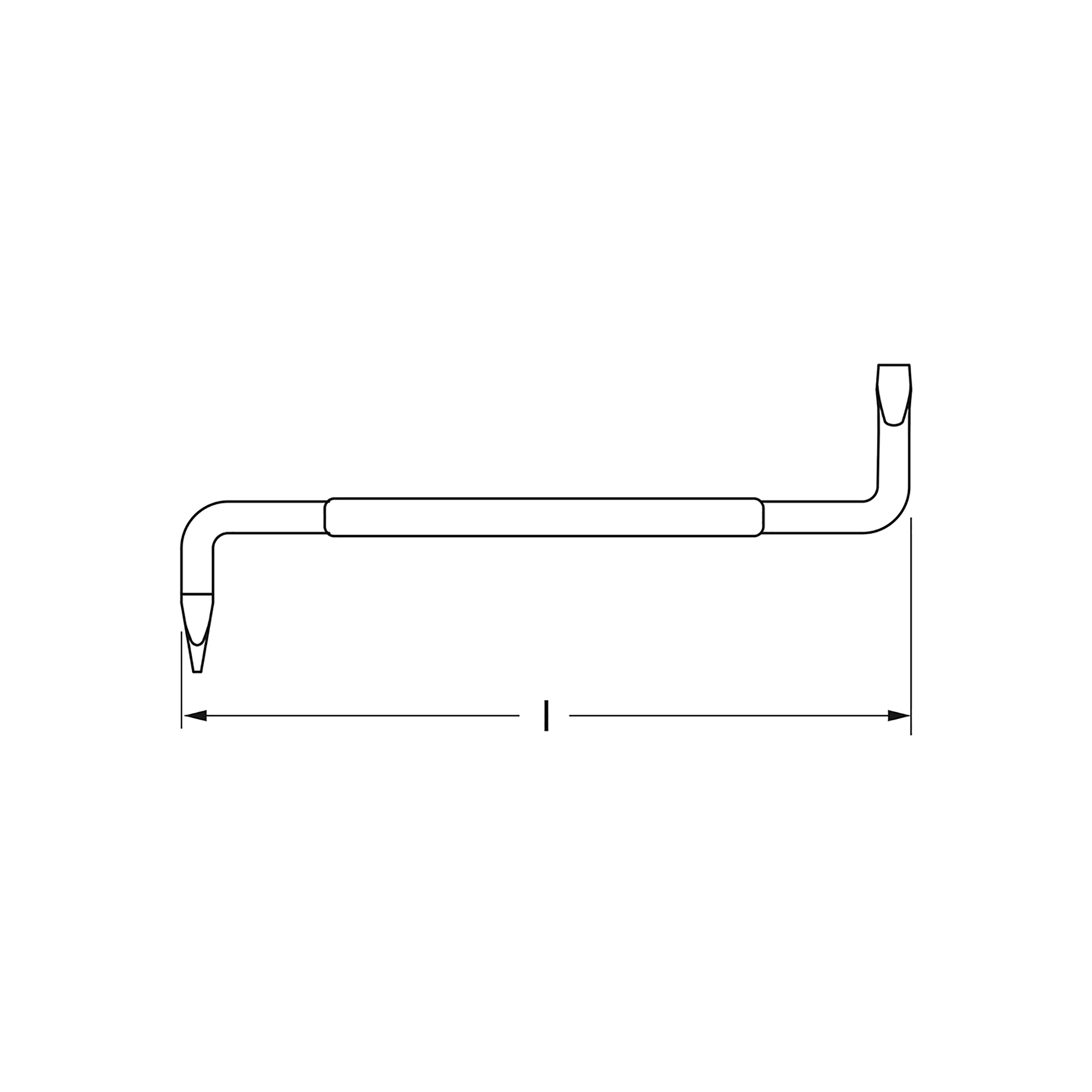 Winkel-Schraubendreher, Schlitz, 0,6x4x100 mm, MATADOR Art.-Code: 06270640