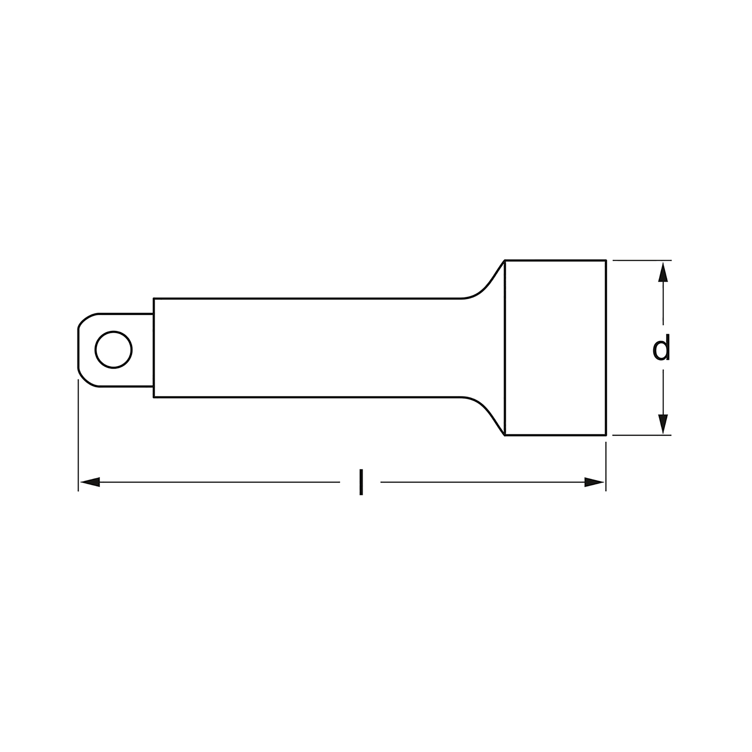 Verlängerung, 10 mm (3/8"): 125 mm, MATADOR Art.-Code: 30650001