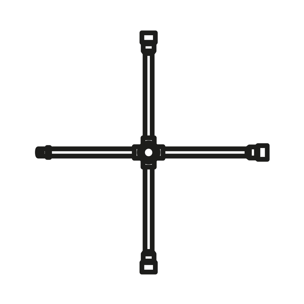 Kreuzschlüssel für Pkw, 17x19x21x1/2", MATADOR Art.-Code: 03501001