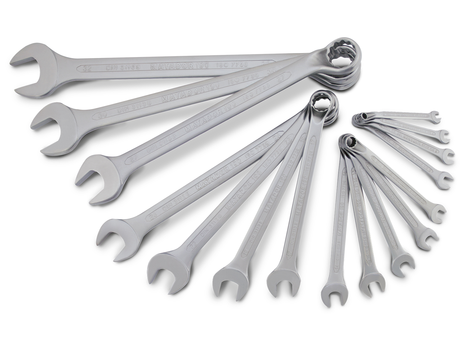 Tried and tested assortments of combination spanners.