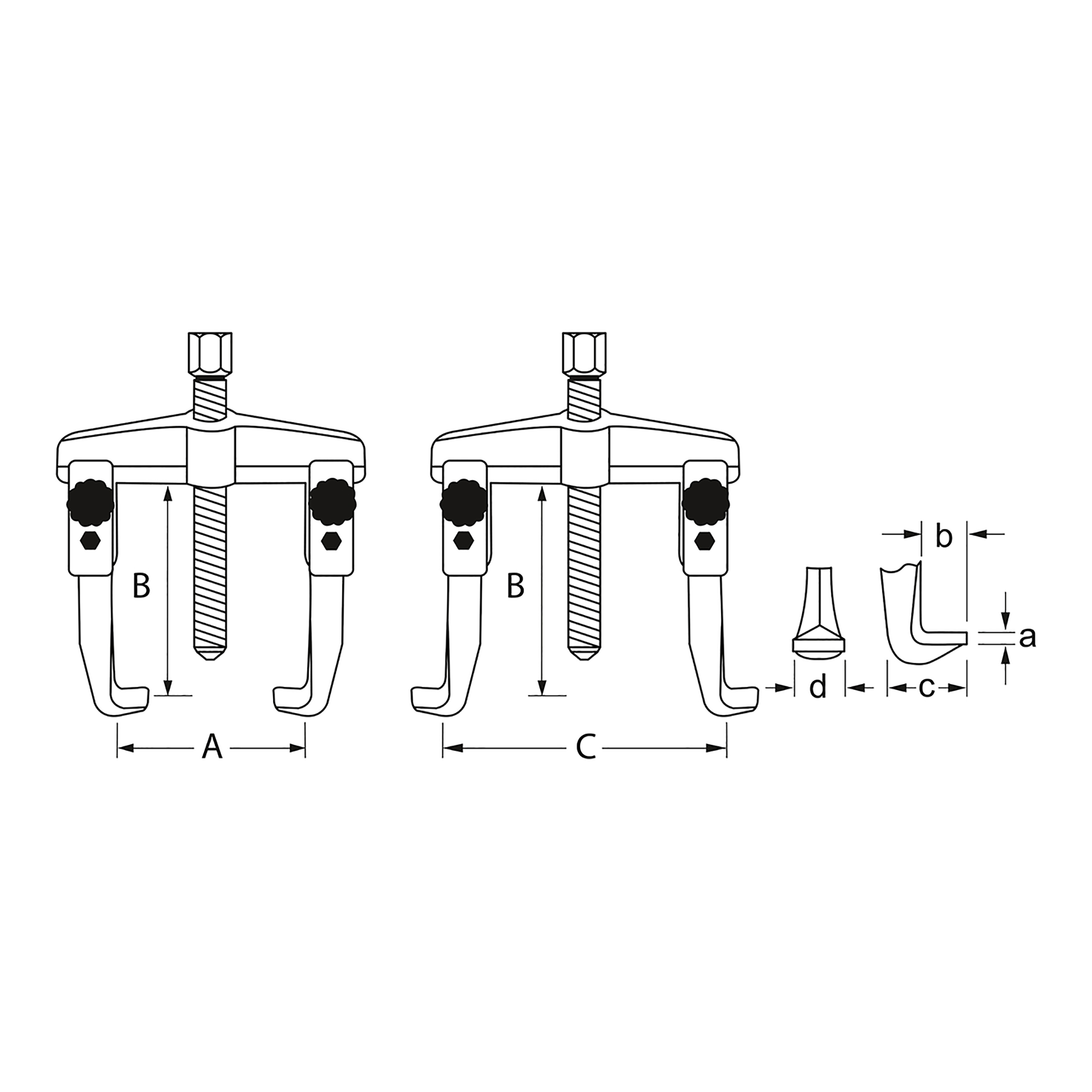 Abzieher, 2-armig, schwere Ausführung, MATADOR Art.-Nr. 07240001