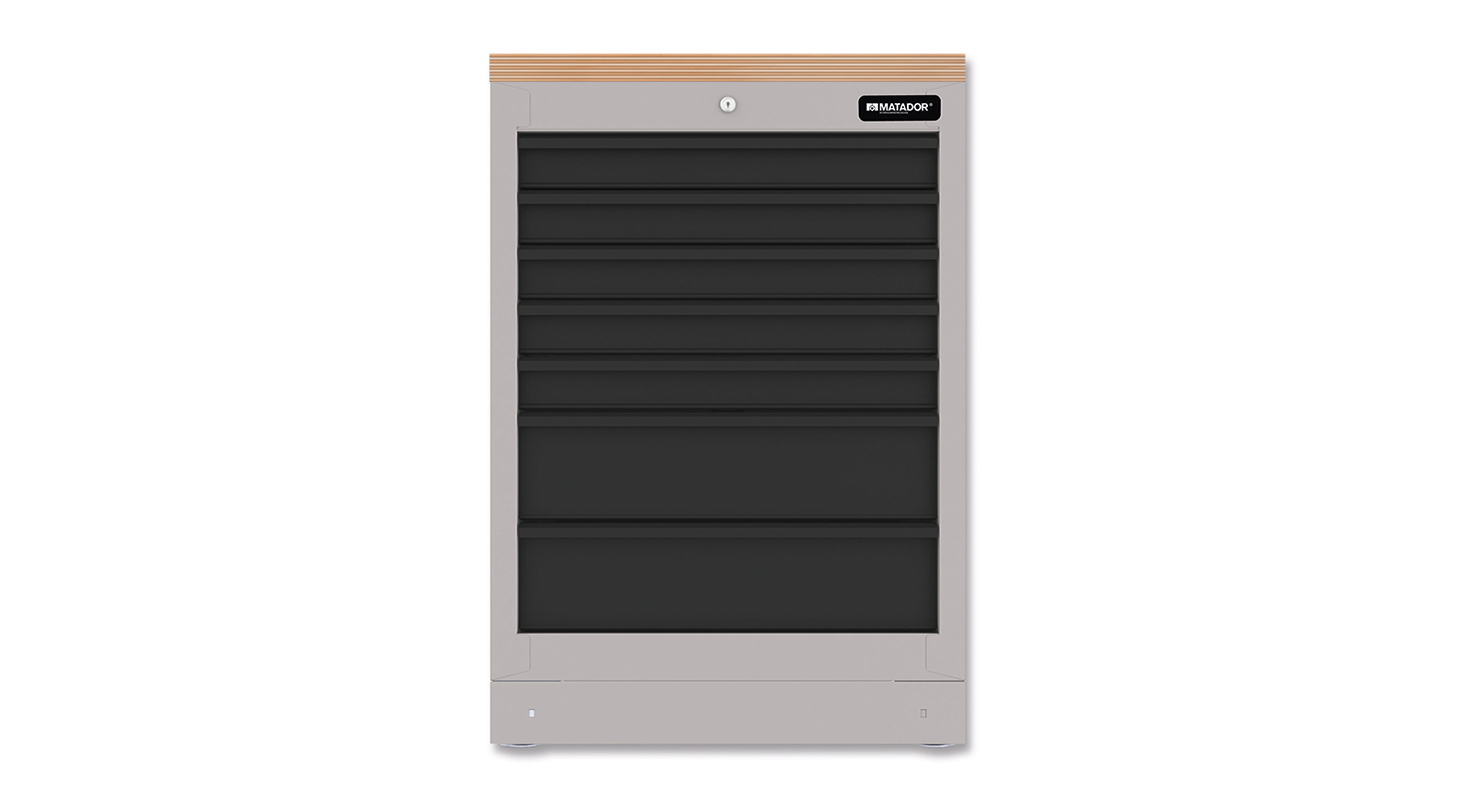 8152_2601qhJHtga1p037C Ergonomisch optimale Arbeitshöhe von 100 cm, mit Bodenausgleichsfüßen.