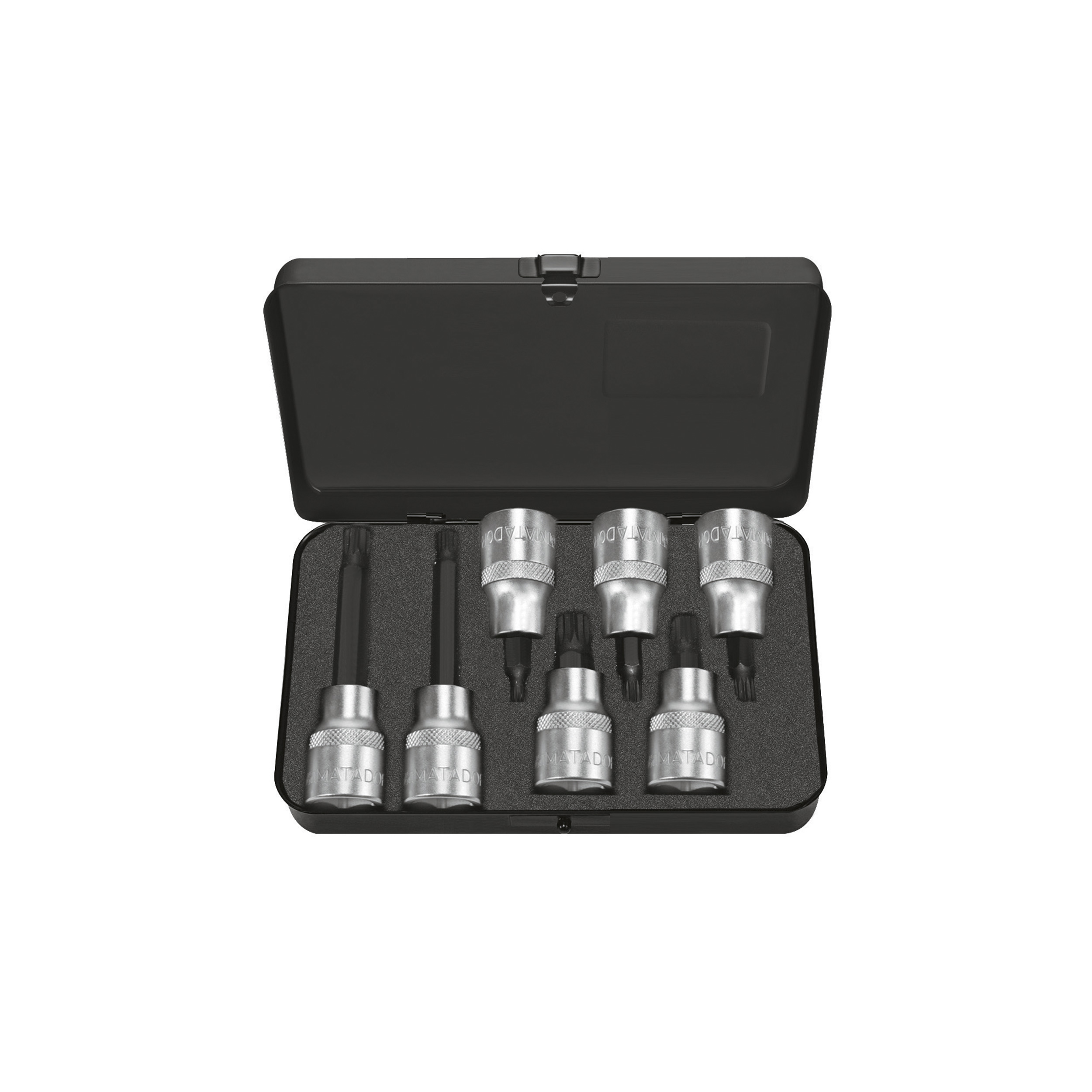 Screwdriver sockets, 7 pcs., XZN, 1/2": M5-M12, MATADOR item no.: 40799070