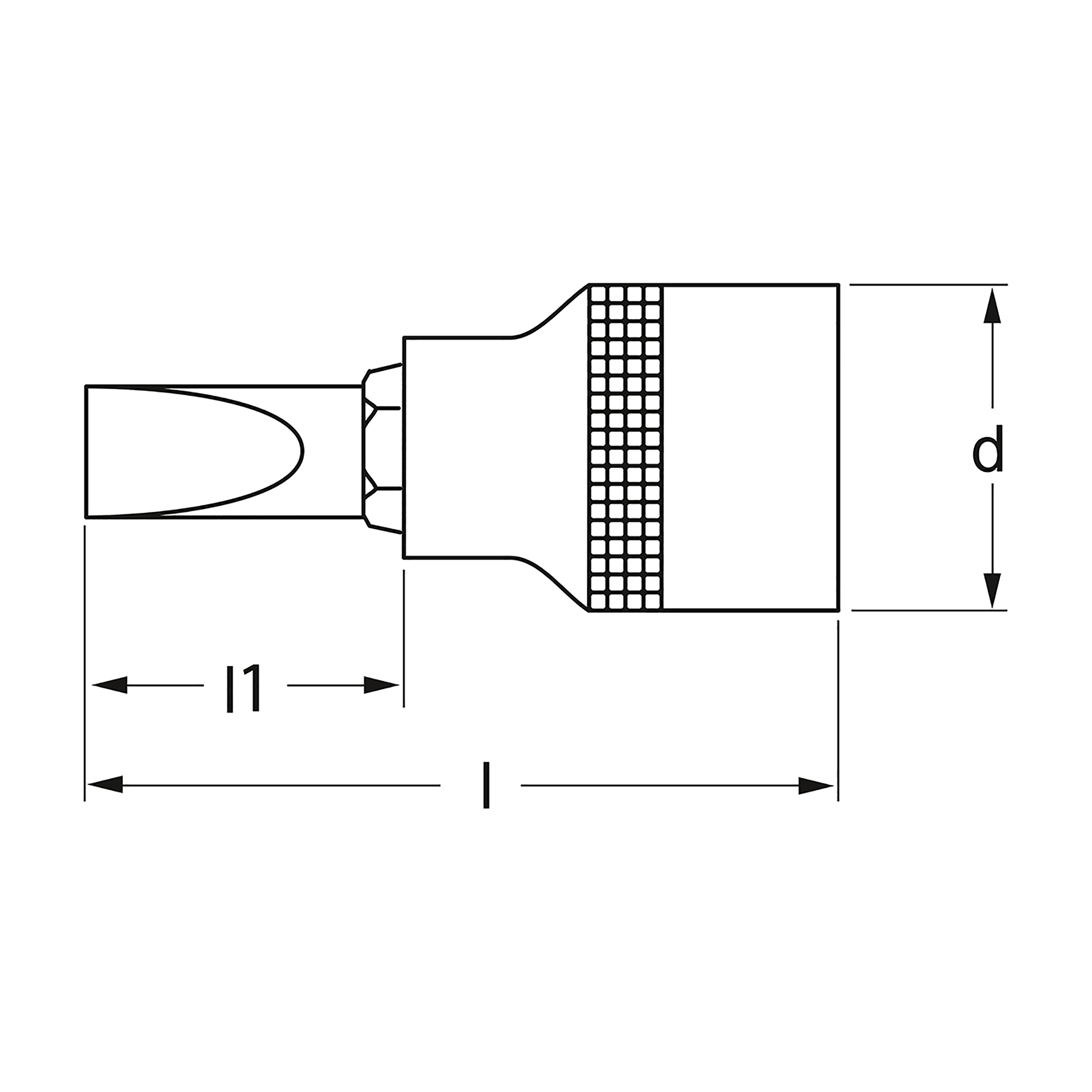 Schraubendreher-Einsatz, Schlitz, 10 mm (3/8"): 1,2x8 mm, MATADOR Art.-Code: 30760080