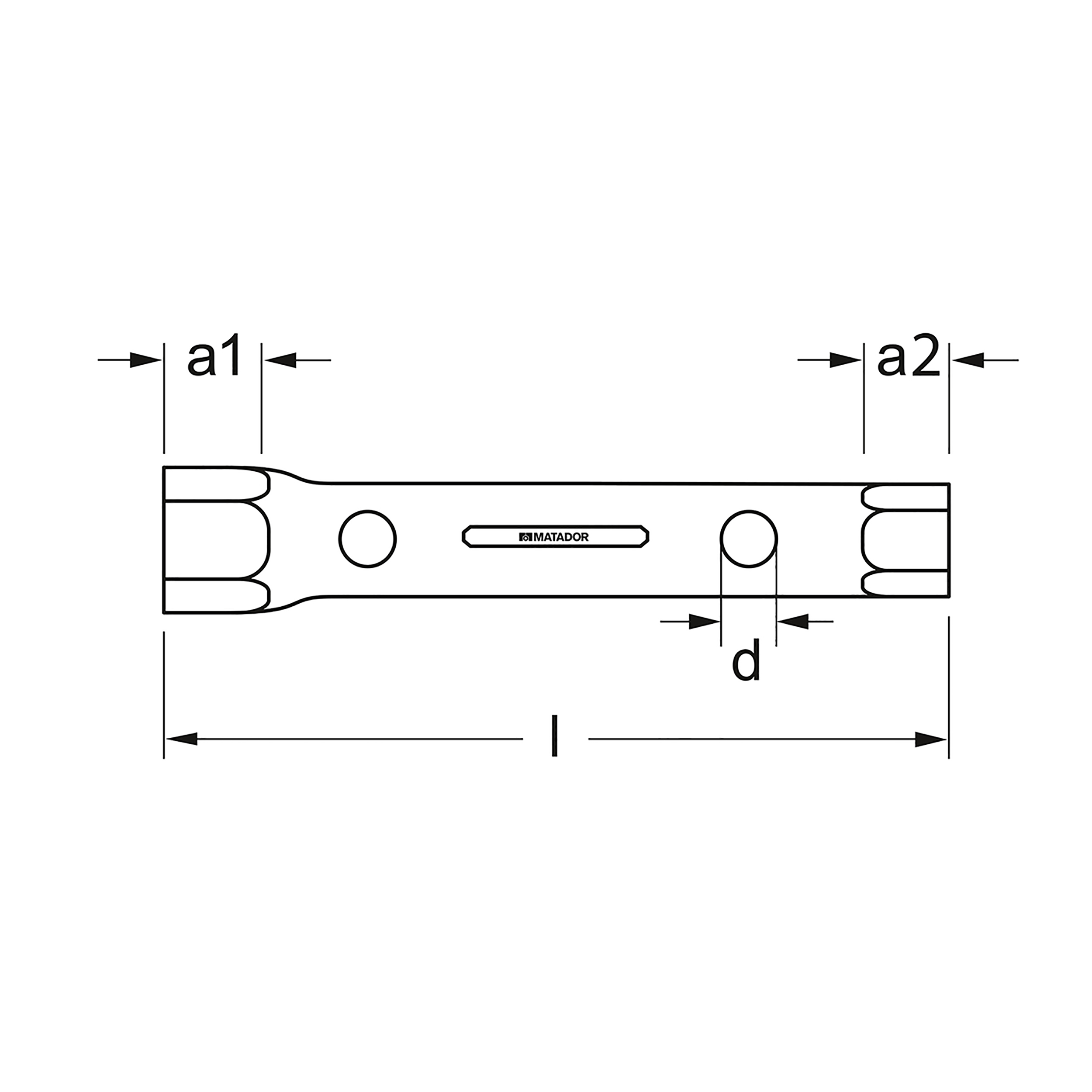Rohrsteckschlüssel, DIN 896, 46x50 mm, MATADOR Art.-Code: 03804650