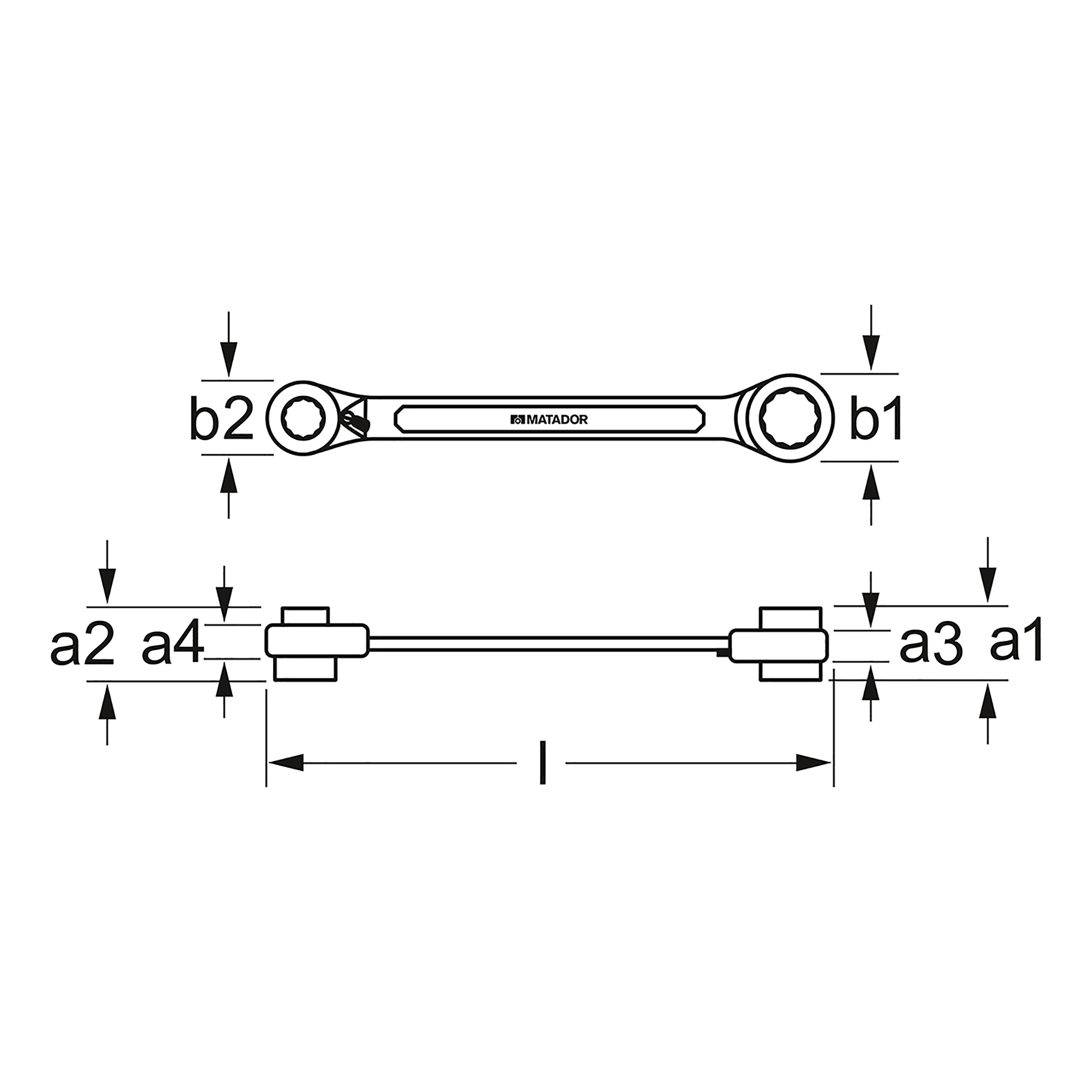 4in1 Ratchet Spanner, MATADOR 01840001