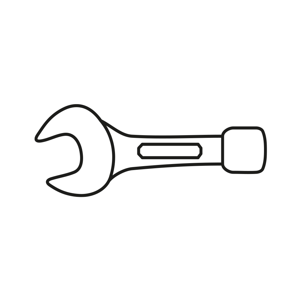 Schlag-Maulschlüssel, DIN 133, 100 mm, MATADOR Art.-Code: 01751000