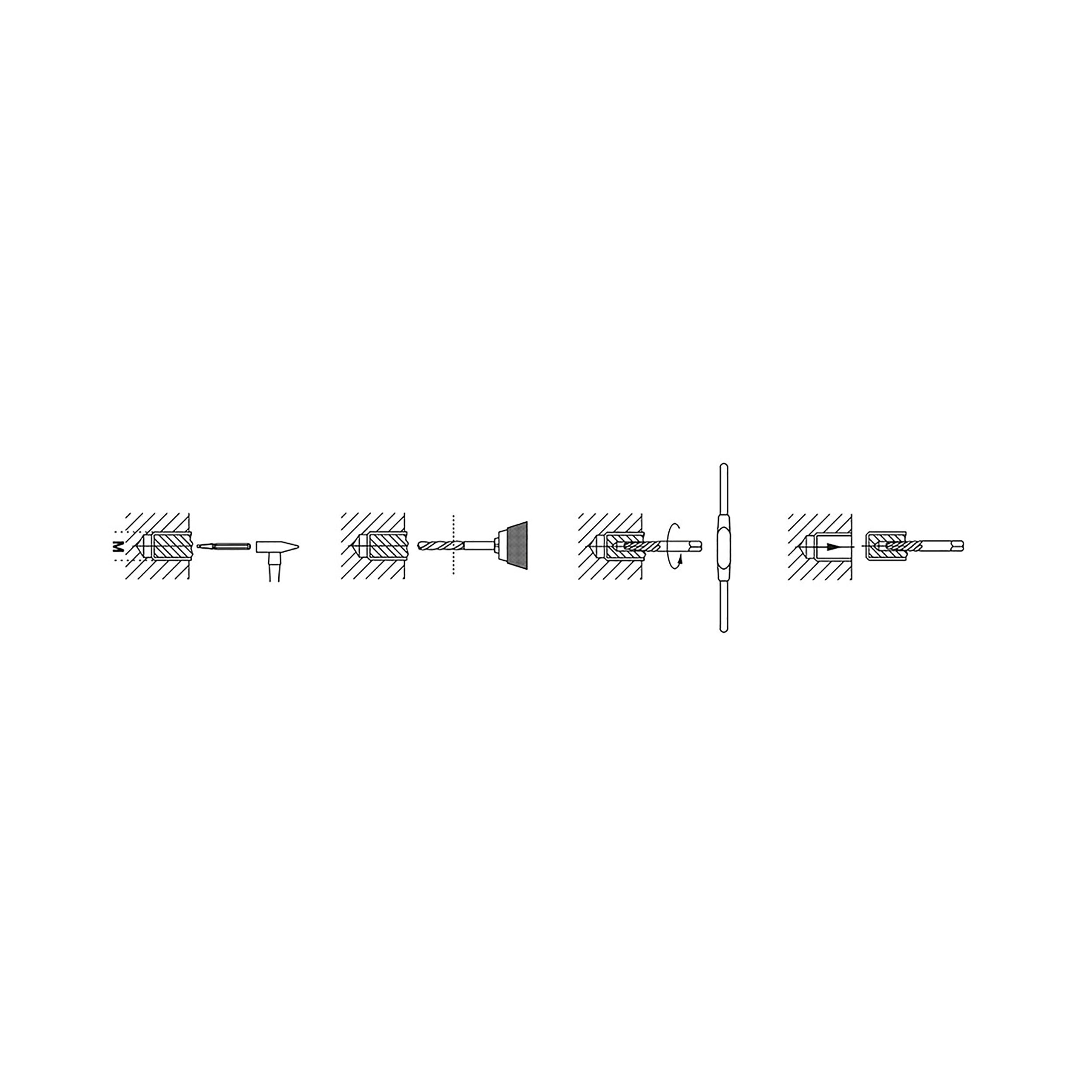 Screw extractor set, 5 pcs, M3-M18, 1/8-3/4", MATADOR item no.: 07710001