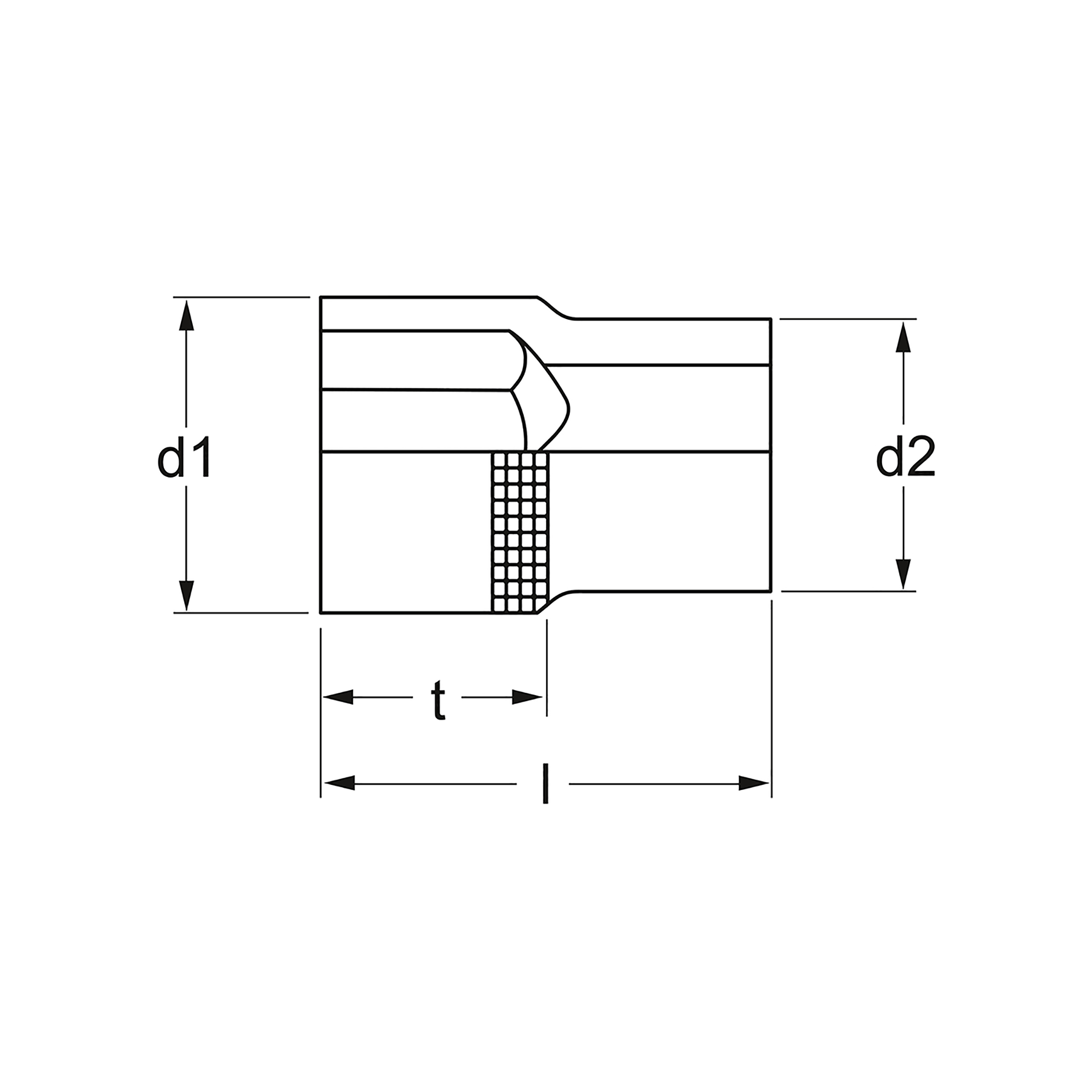 Steckschlüssel-Einsatz, 6-kt., 10 mm (3/8"): 22 mm, MATADOR Art.-Code: 30750220